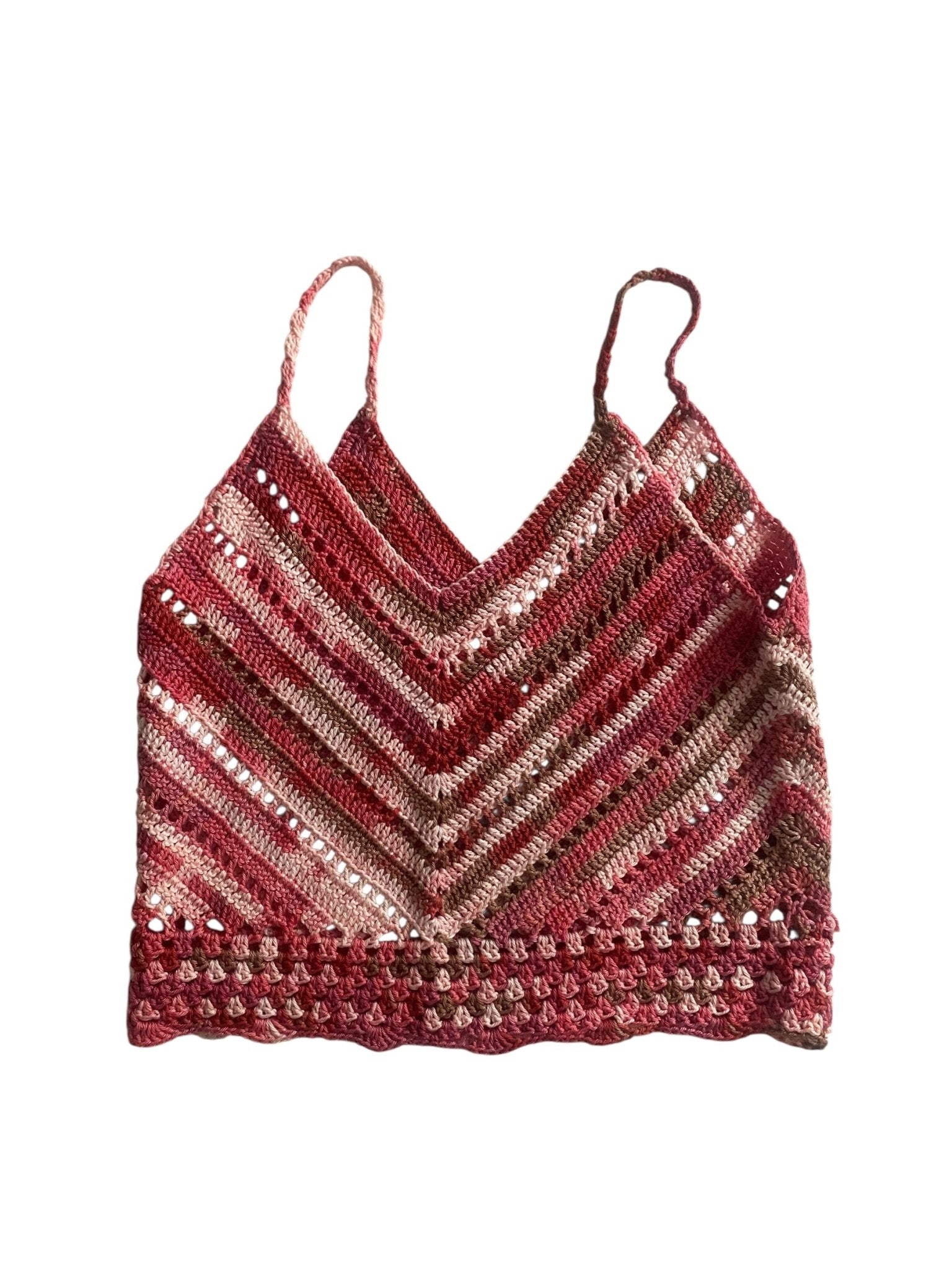 🧶 Top Y2K Cropped Croșetat – Mărime XS/S - anbracaminte