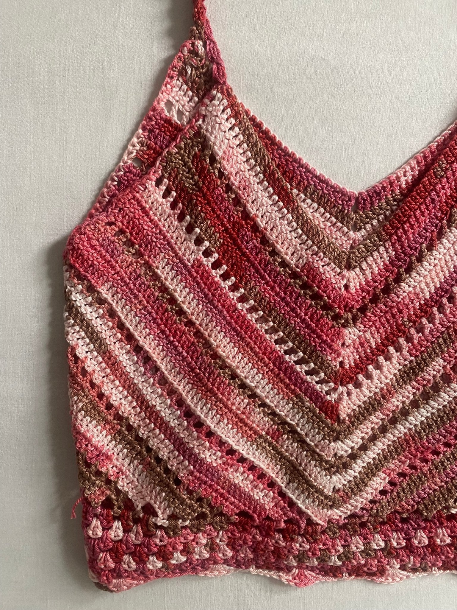 🧶 Top Y2K Cropped Croșetat – Mărime XS/S - anbracaminte