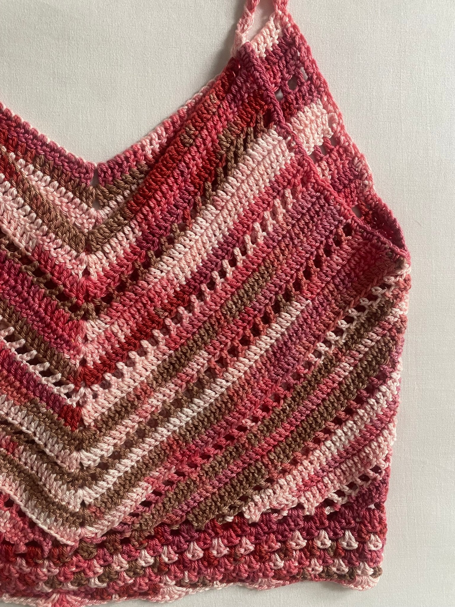 🧶 Top Y2K Cropped Croșetat – Mărime XS/S - anbracaminte