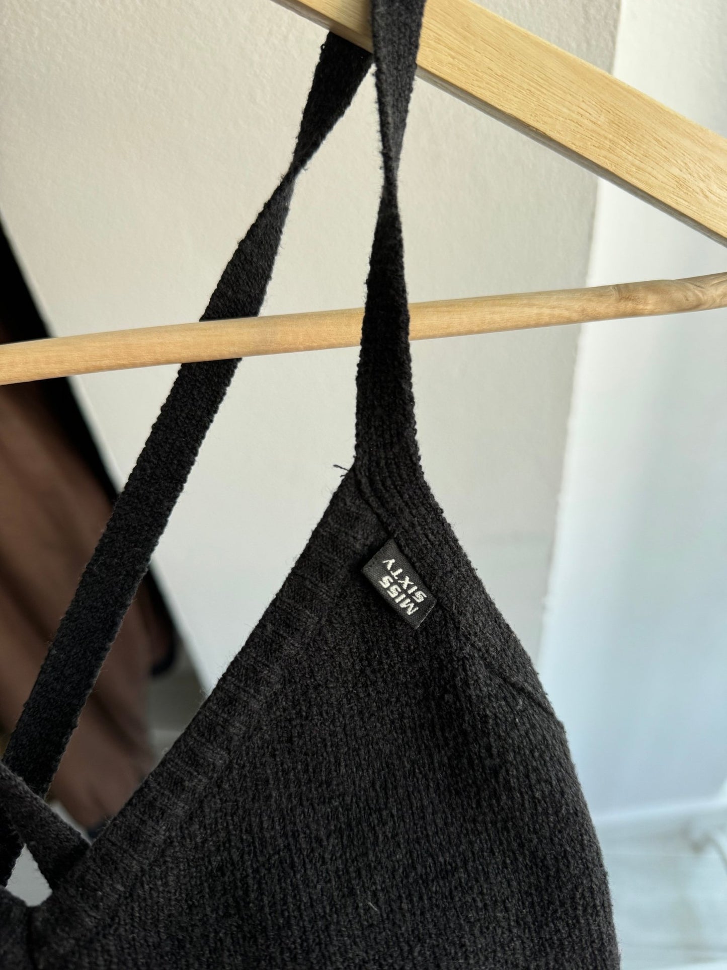 💁‍♀️ Top Y2K Cropped Miss Sixty Negru – S – Made in Italy - anbracaminte