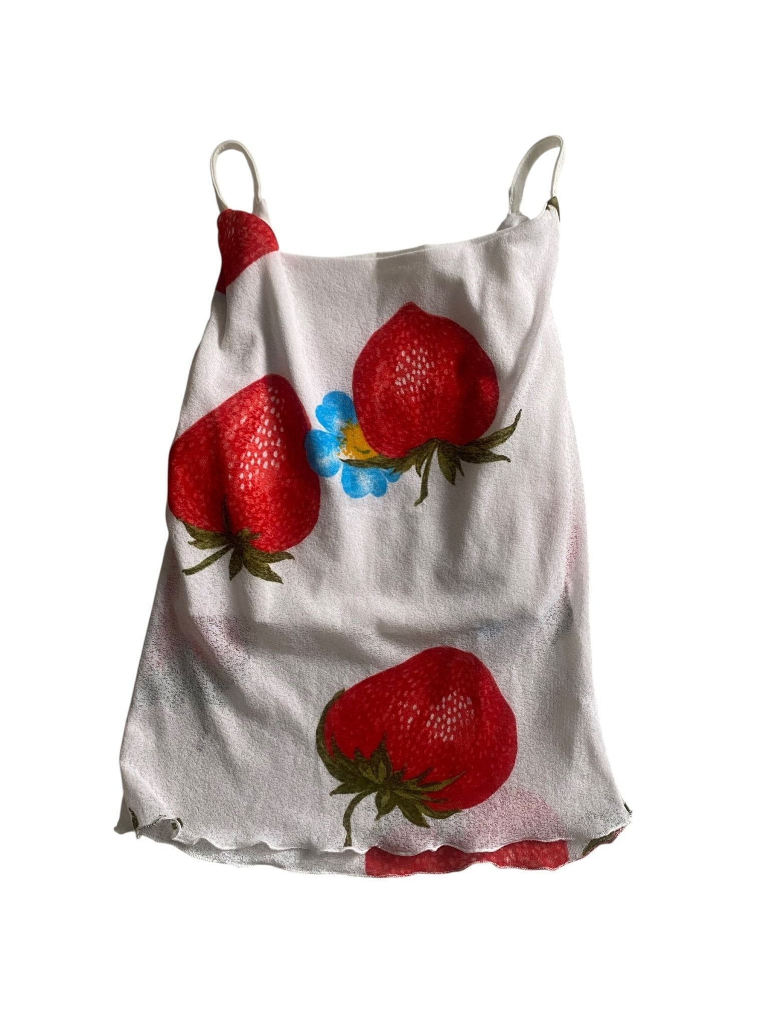 🍒 Top Y2K cu Imprimeu Cherry – Mărime XS – Stil Retro Cute - anbracaminte