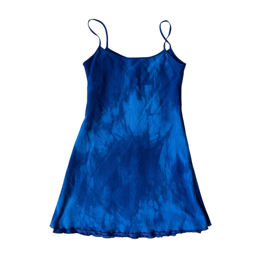 💙 Top Y2K Damă Blue Printed Mesh – One Size – Made in Italy - anbracaminte