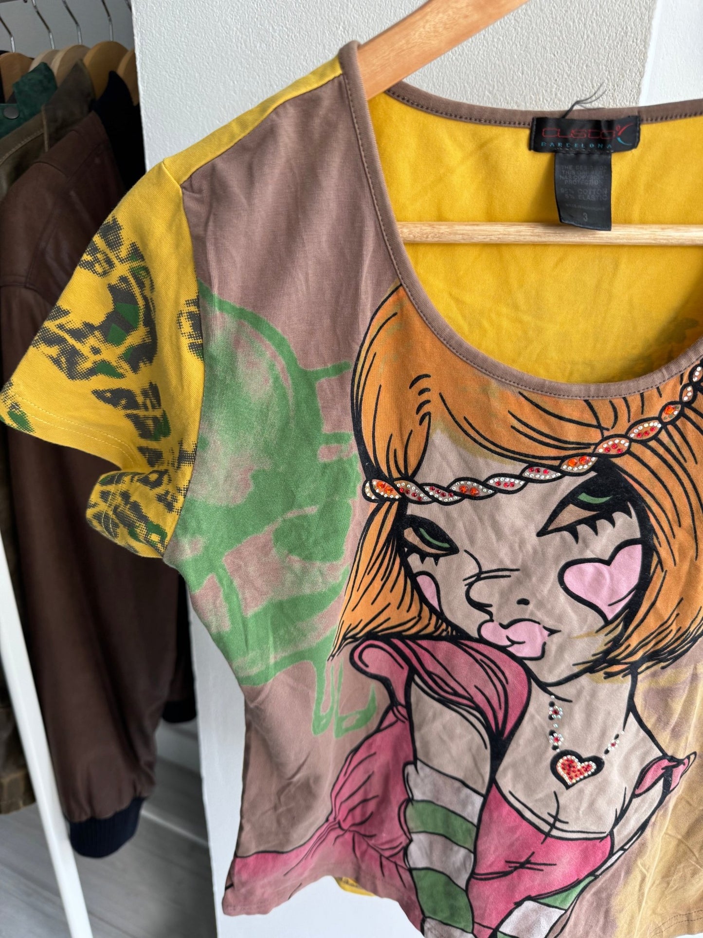 🌞 Top Y2K Damă Custo Barcelona Printed – Size 3 (L) - anbracaminte
