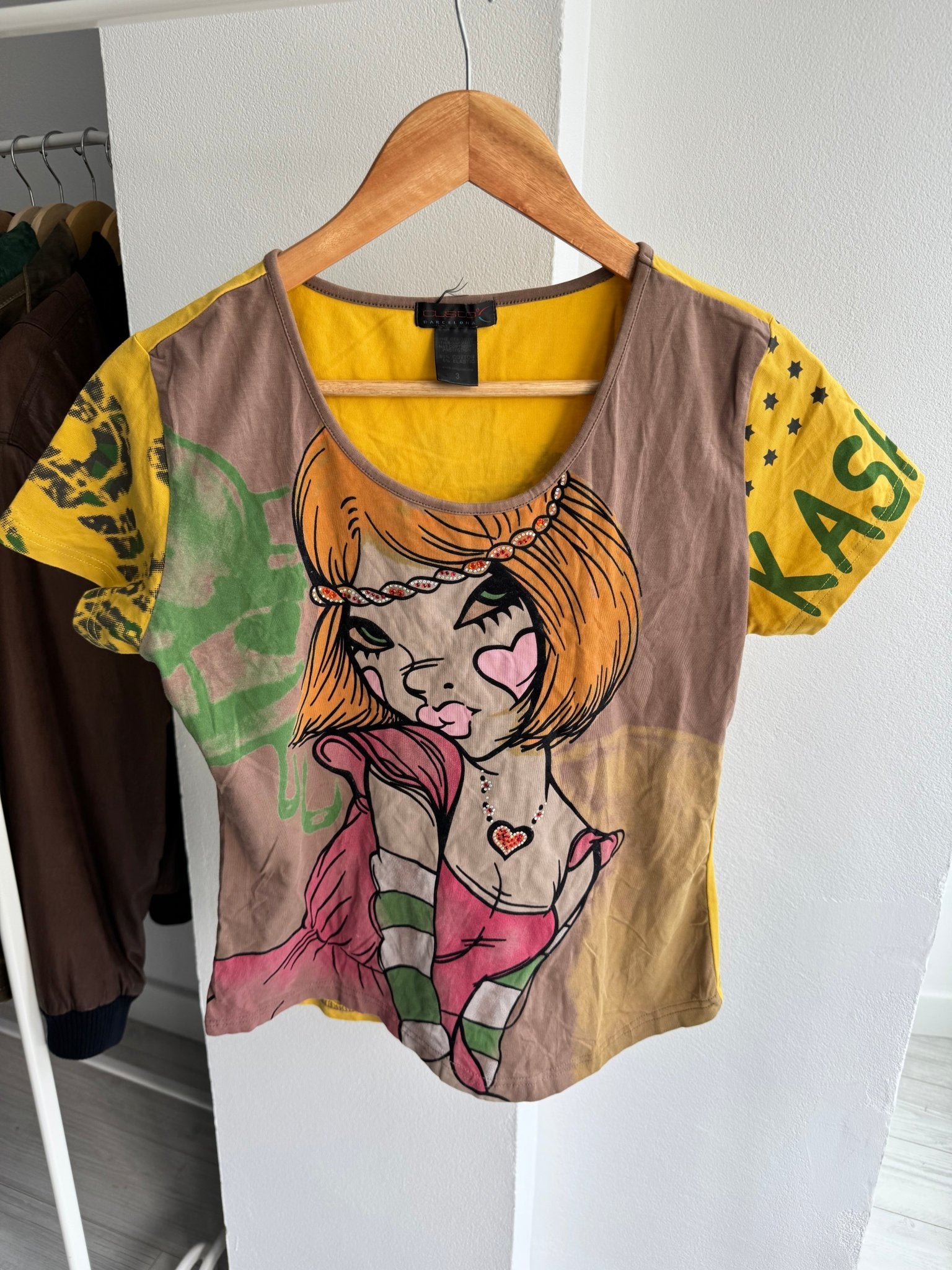 🌞 Top Y2K Damă Custo Barcelona Printed – Size 3 (L) - anbracaminte