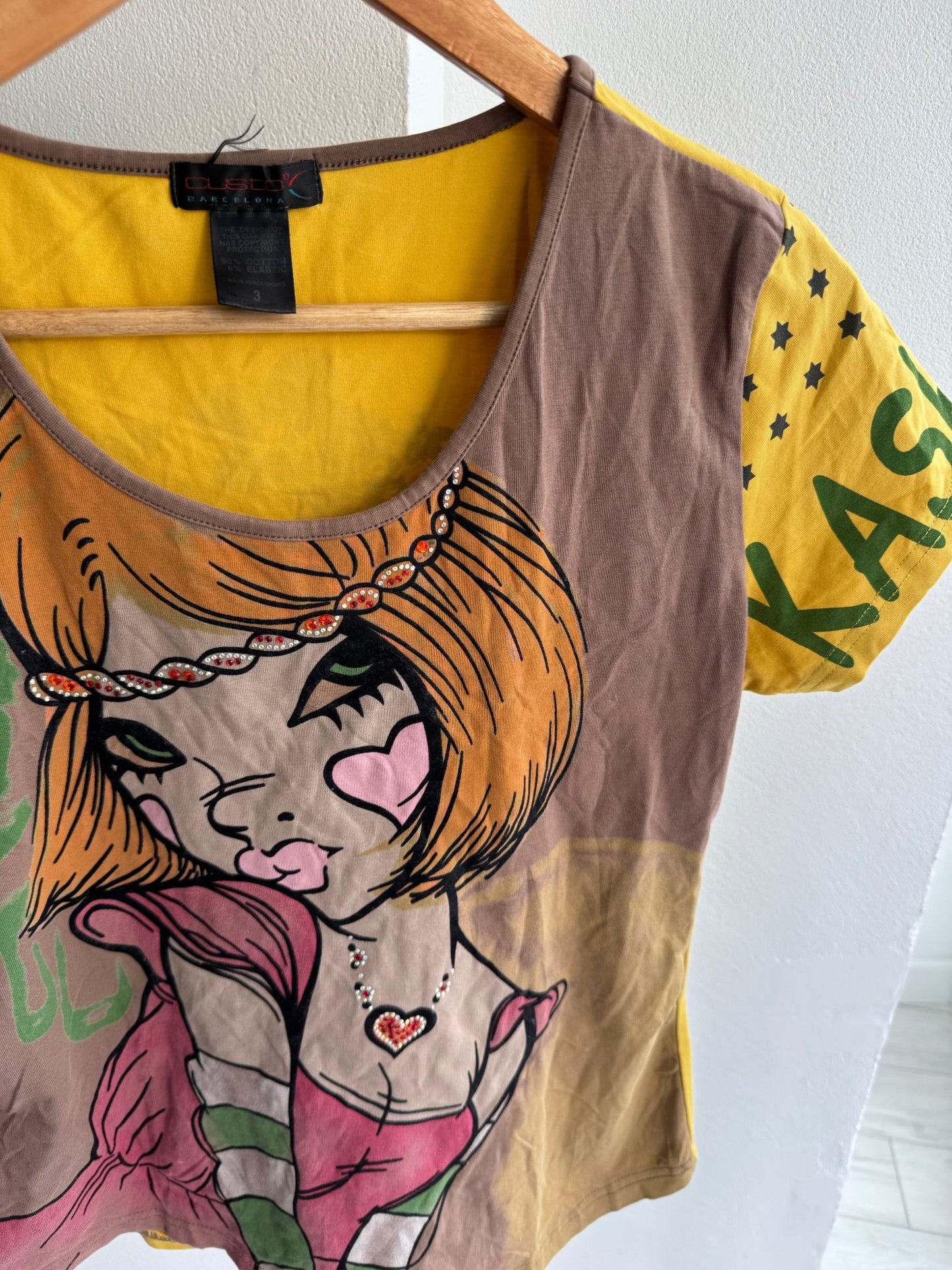 🌞 Top Y2K Damă Custo Barcelona Printed – Size 3 (L) - anbracaminte