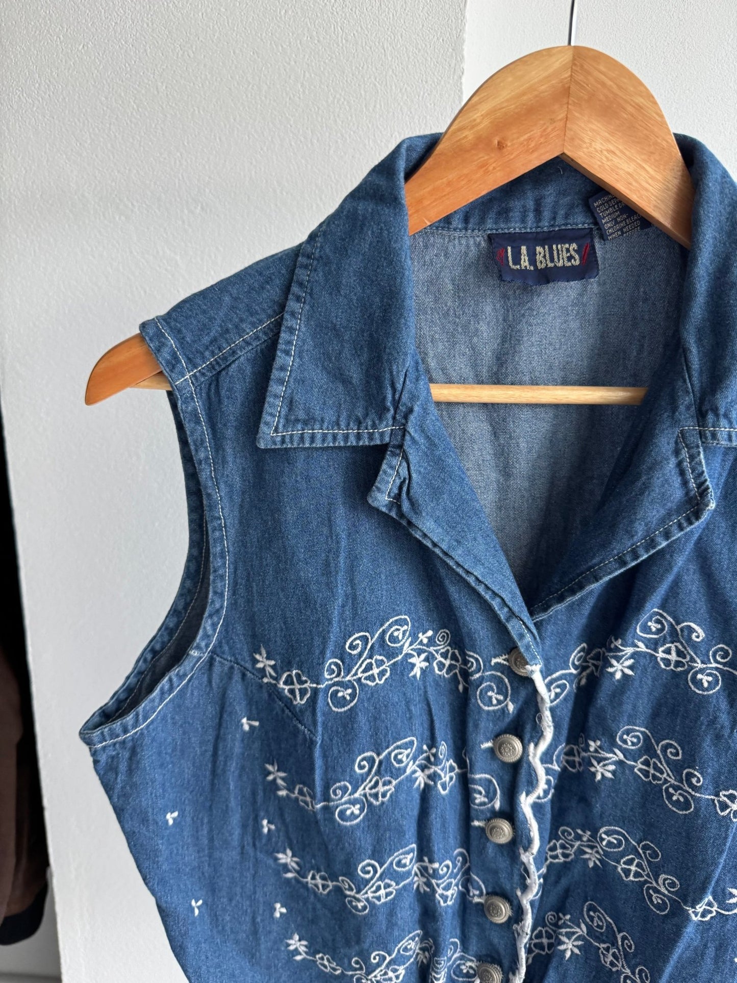 🤠 Top Y2K Damă Denim – La Blues – L - anbracaminte