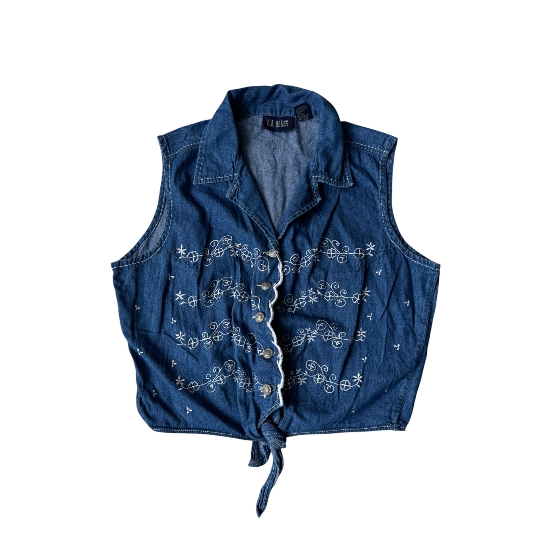 🤠 Top Y2K Damă Denim – La Blues – L - anbracaminte