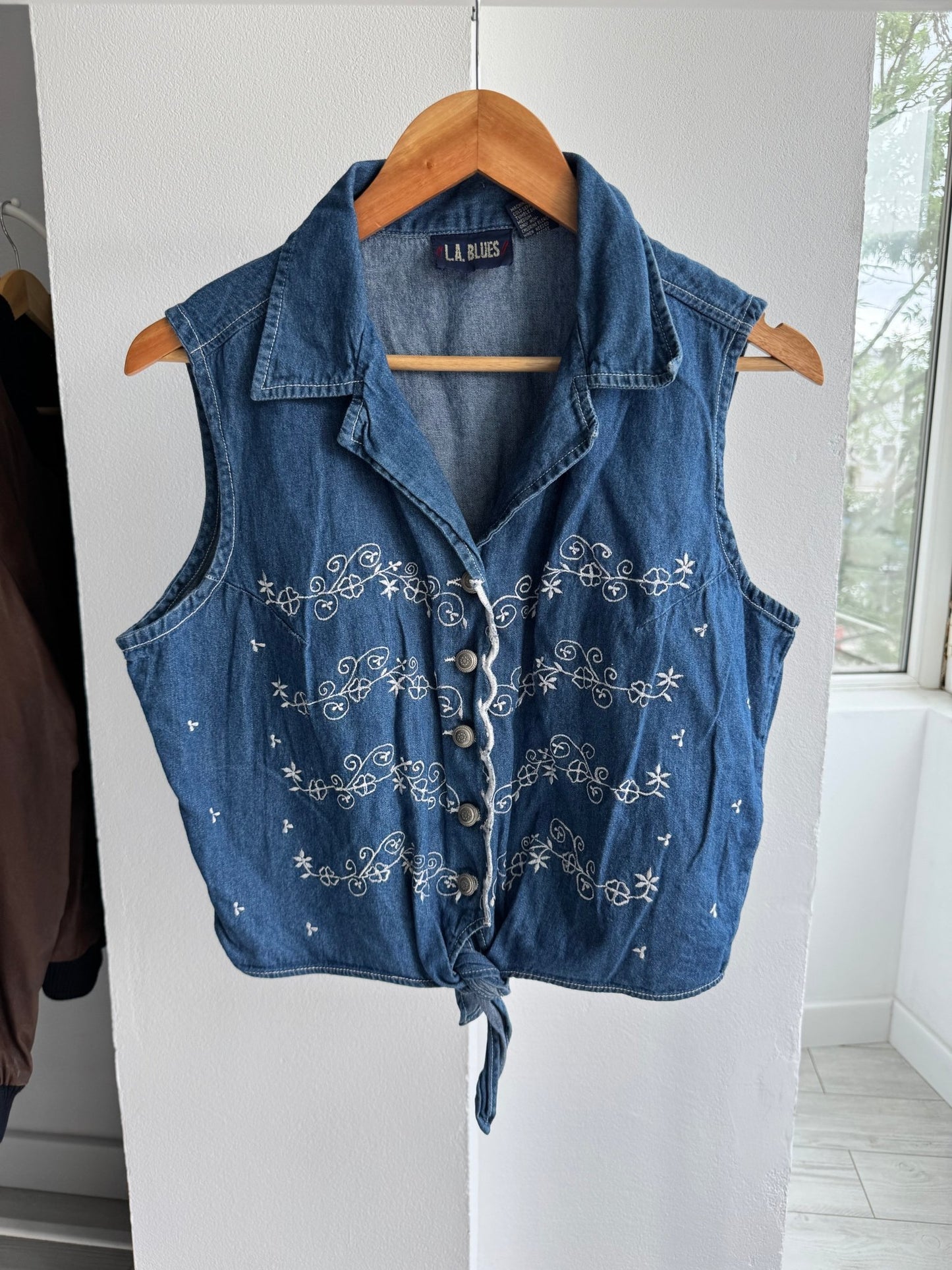 🤠 Top Y2K Damă Denim – La Blues – L - anbracaminte