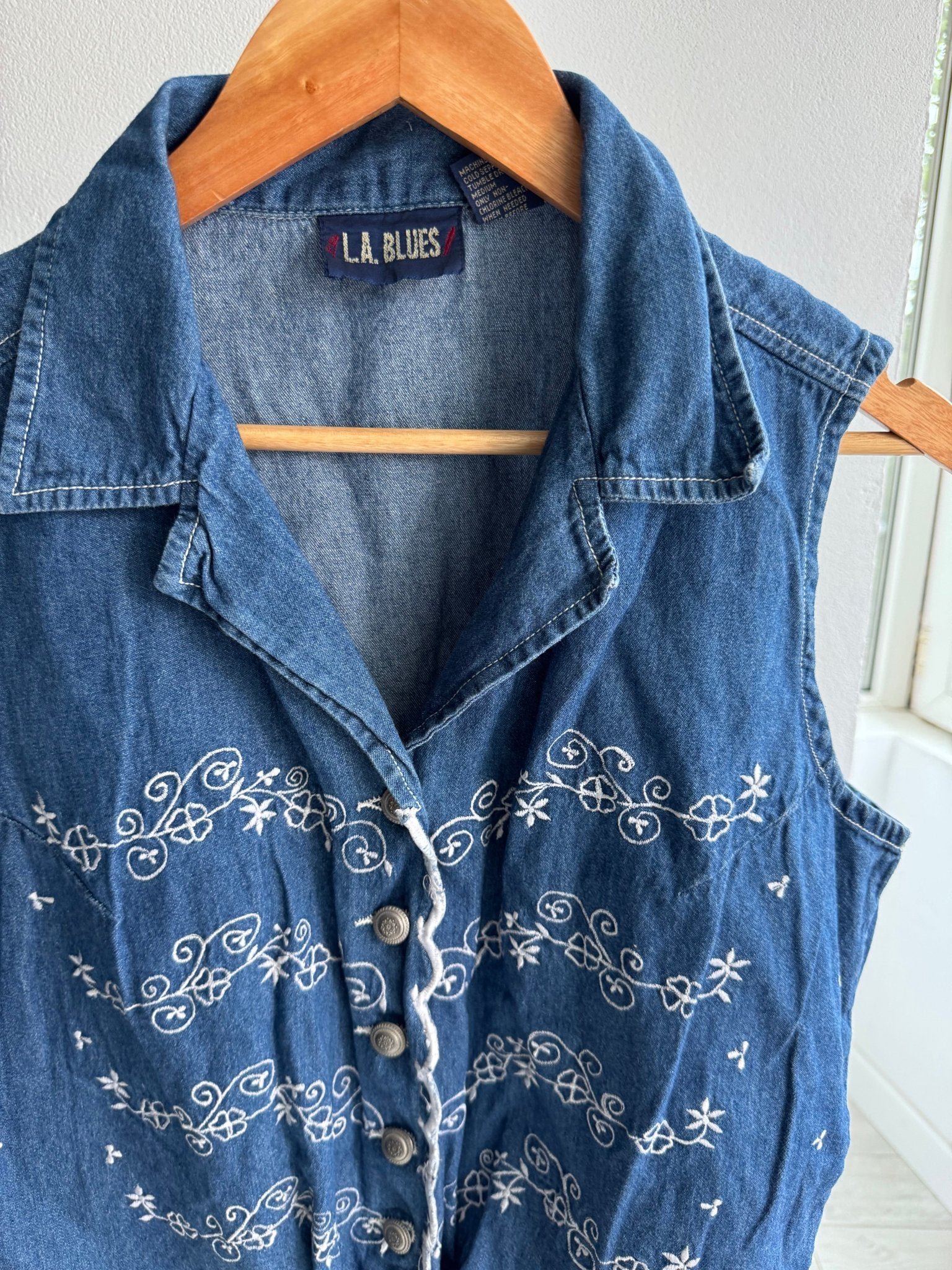 🤠 Top Y2K Damă Denim – La Blues – L - anbracaminte