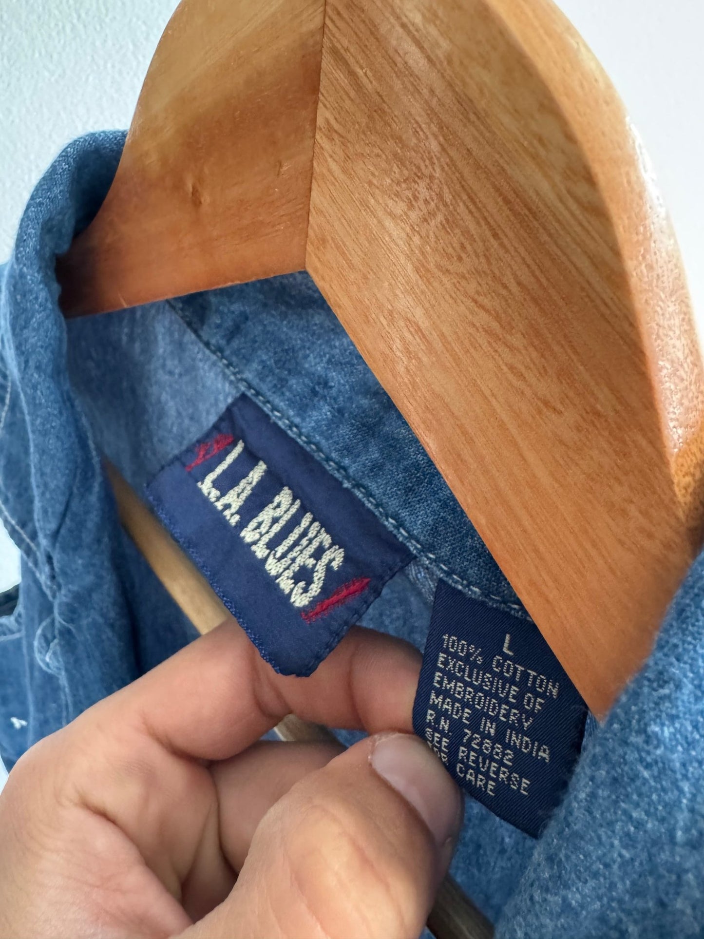 🤠 Top Y2K Damă Denim – La Blues – L - anbracaminte