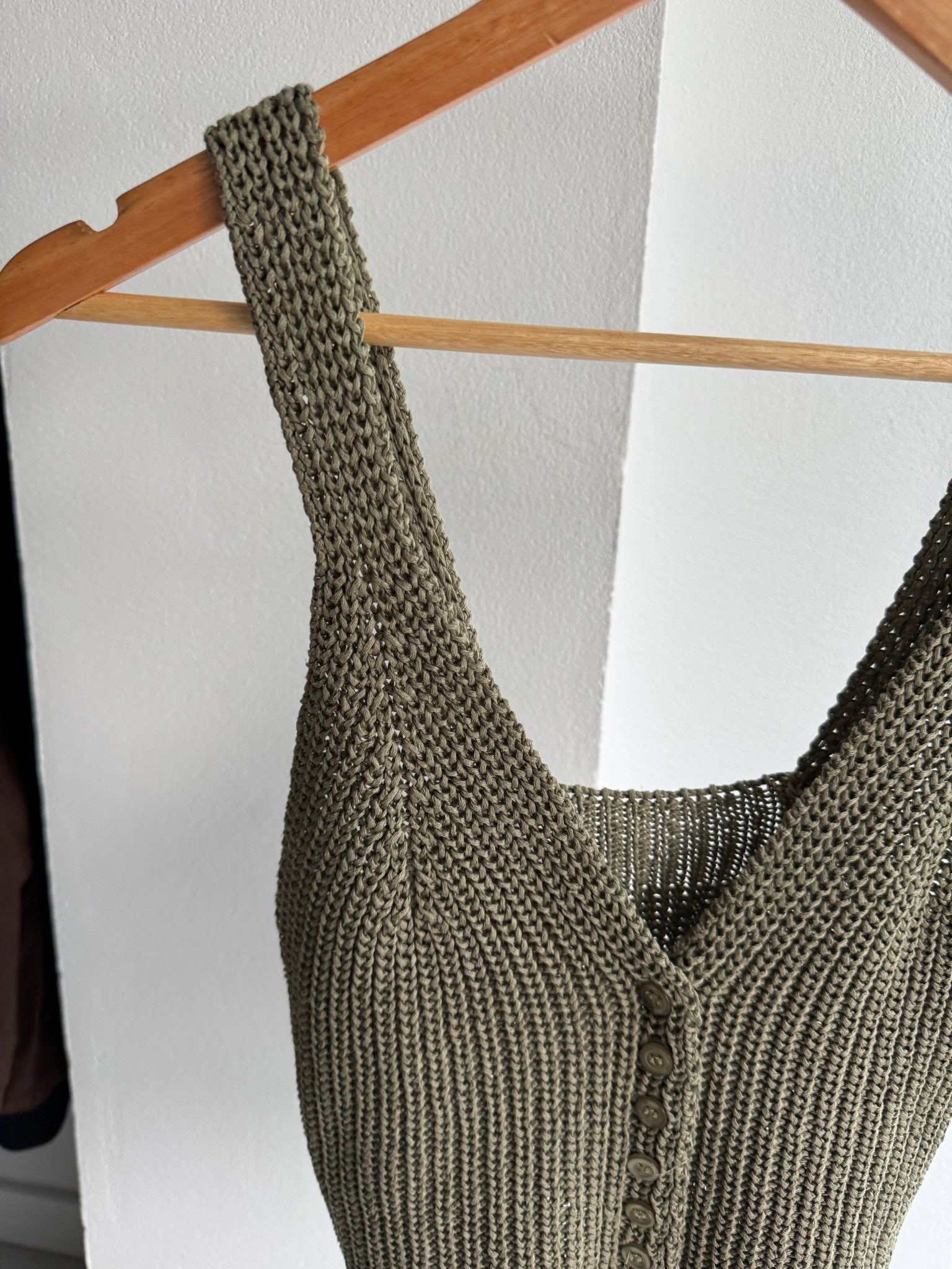 🪖 Top Y2K Dark Green Knitted – XS/S Damă – Made in Italy - anbracaminte