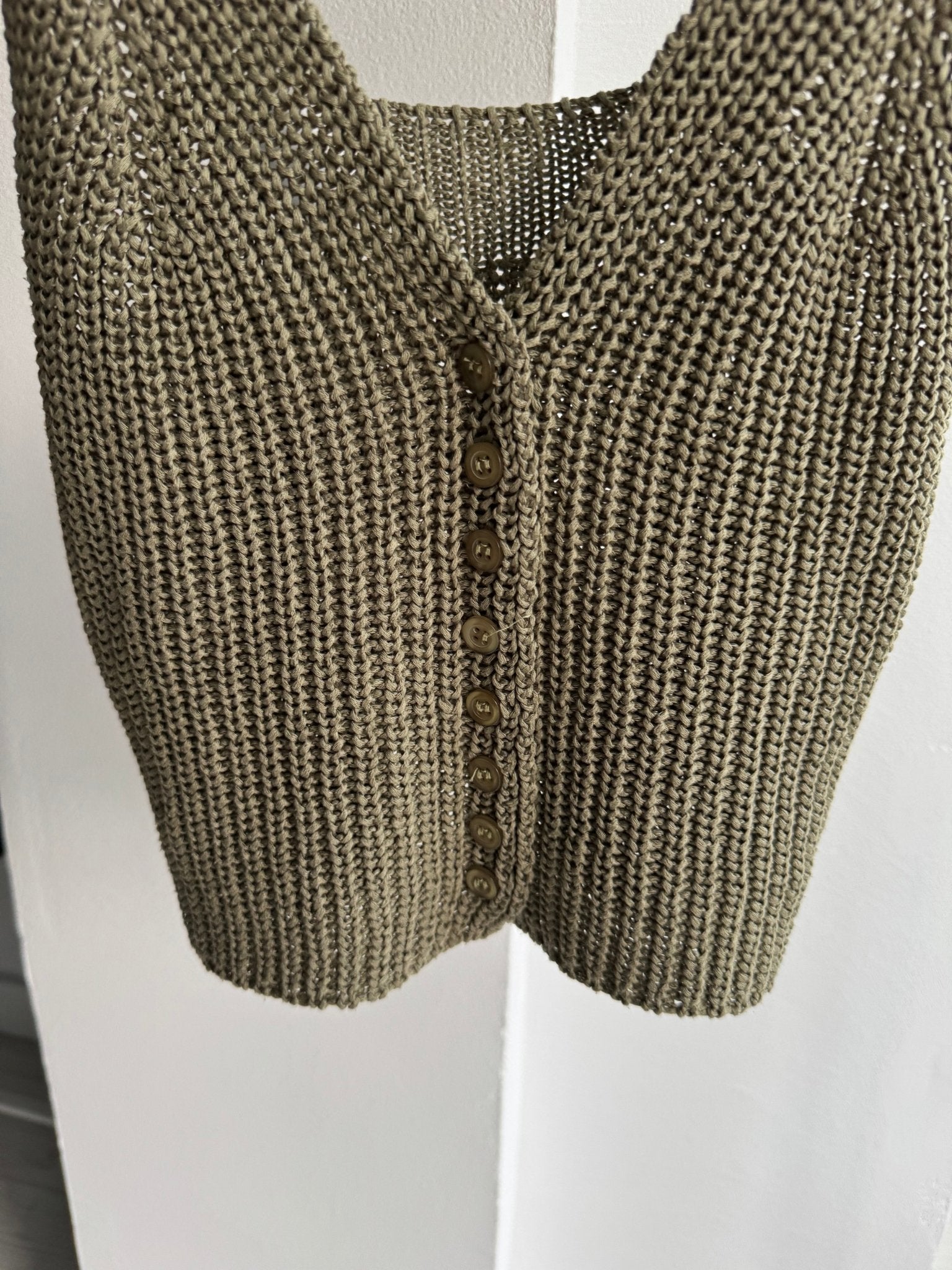🪖 Top Y2K Dark Green Knitted – XS/S Damă – Made in Italy - anbracaminte