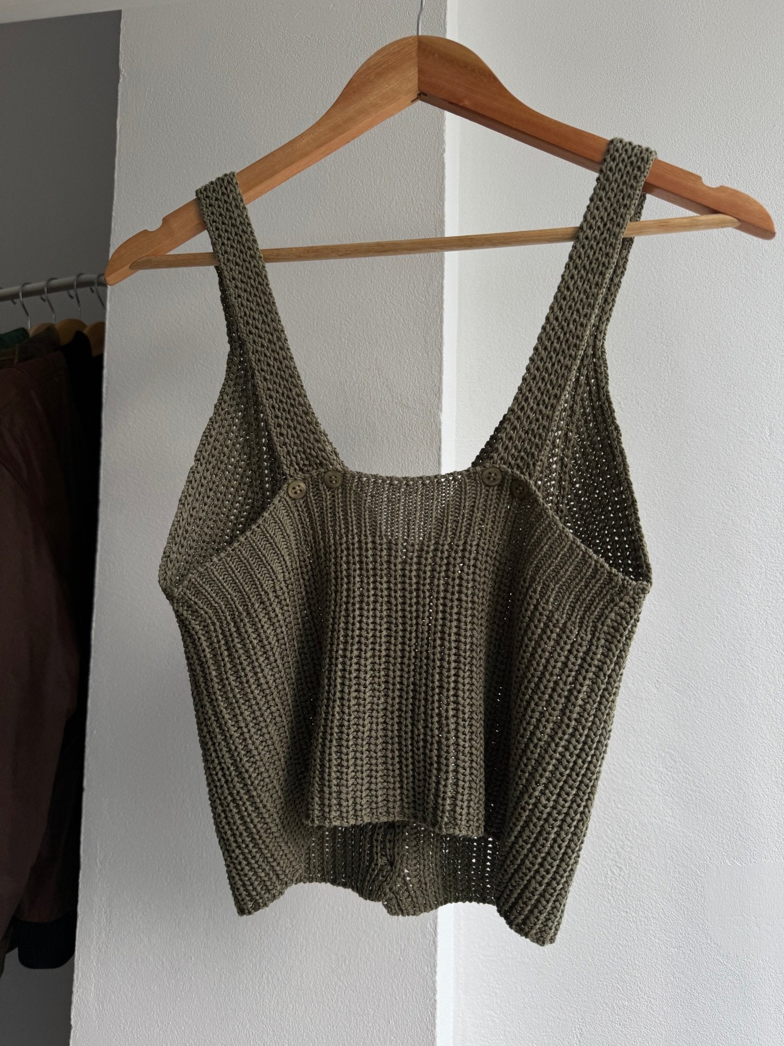 🪖 Top Y2K Dark Green Knitted – XS/S Damă – Made in Italy - anbracaminte