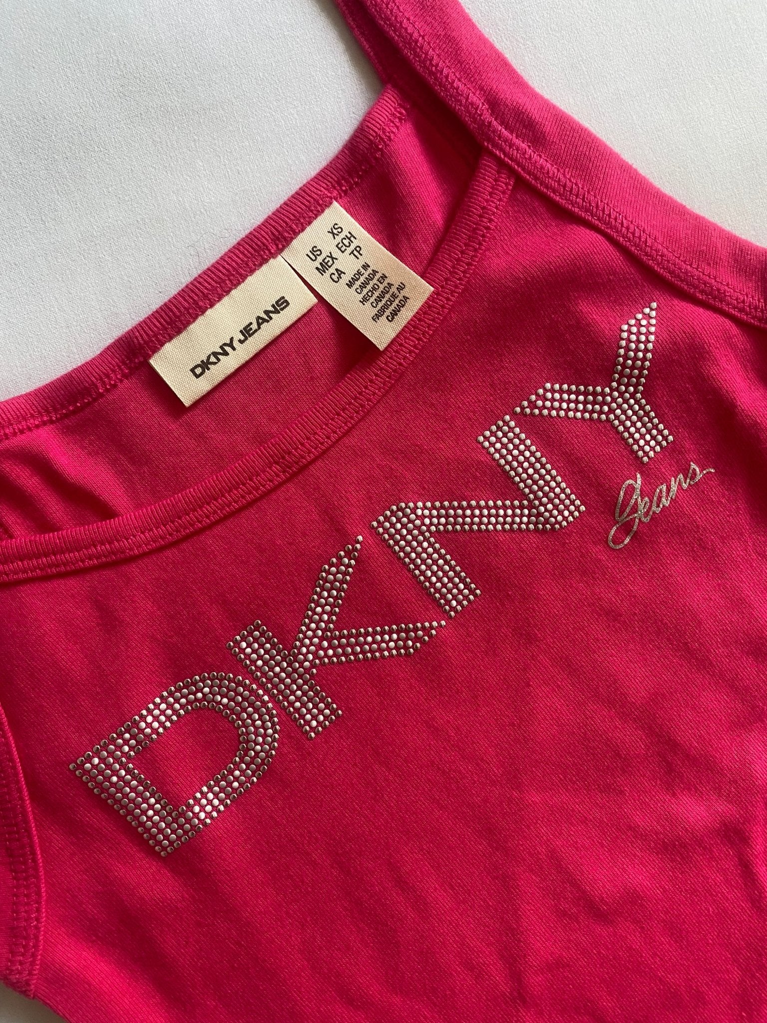 🖤 Top Y2K DKNY din Bumbac – XS – Made in Canada - anbracaminte