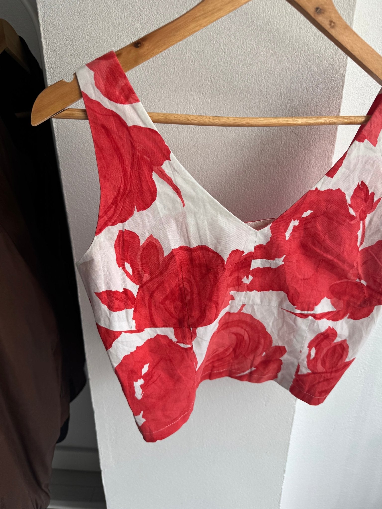 🌹 Top Y2K Floral Printed – IT 44 (M Damă) – Made in Italy - anbracaminte