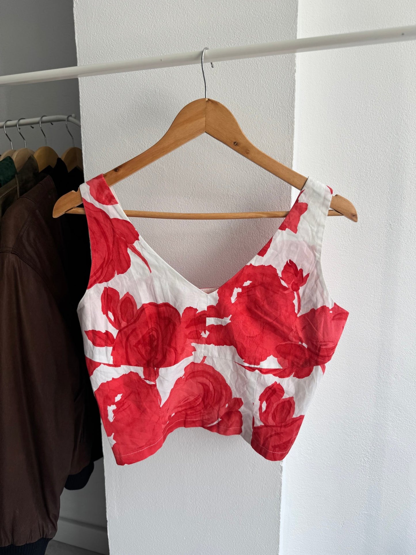 🌹 Top Y2K Floral Printed – IT 44 (M Damă) – Made in Italy - anbracaminte