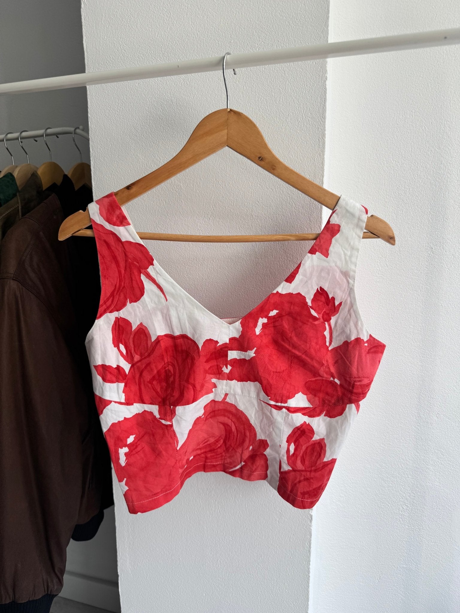 🌹 Top Y2K Floral Printed – IT 44 (M Damă) – Made in Italy - anbracaminte