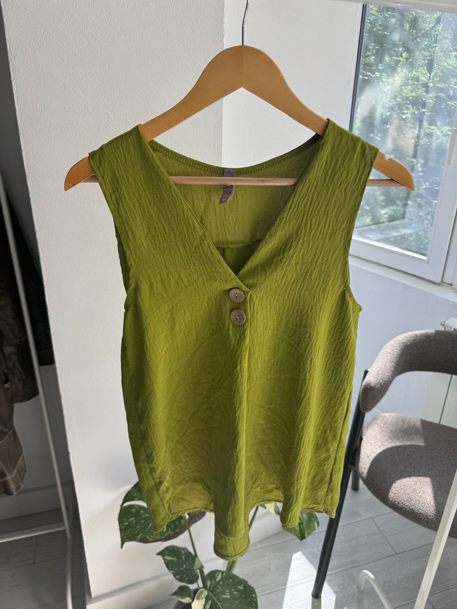 ✨ Top Y2K Green Mesh – S/M Damă – Made in Italy - anbracaminte