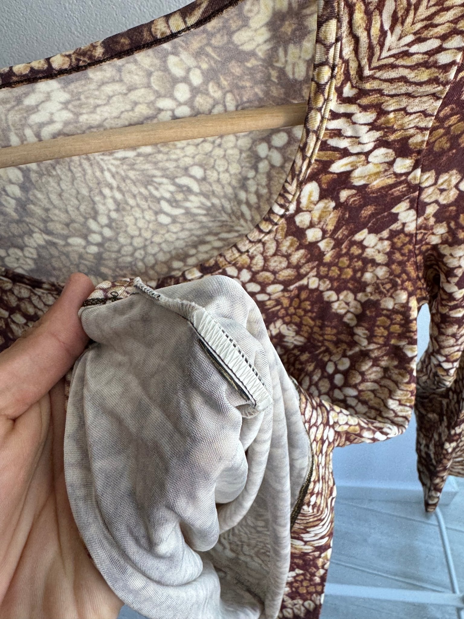 🐍 Top Y2K Just Cavalli Snakeskin Print – Stretchy Fit – aprox. XS/S - anbracaminte