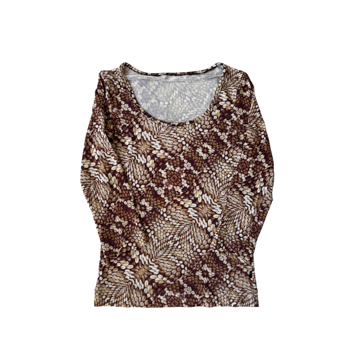 🐍 Top Y2K Just Cavalli Snakeskin Print – Stretchy Fit – aprox. XS/S - anbracaminte