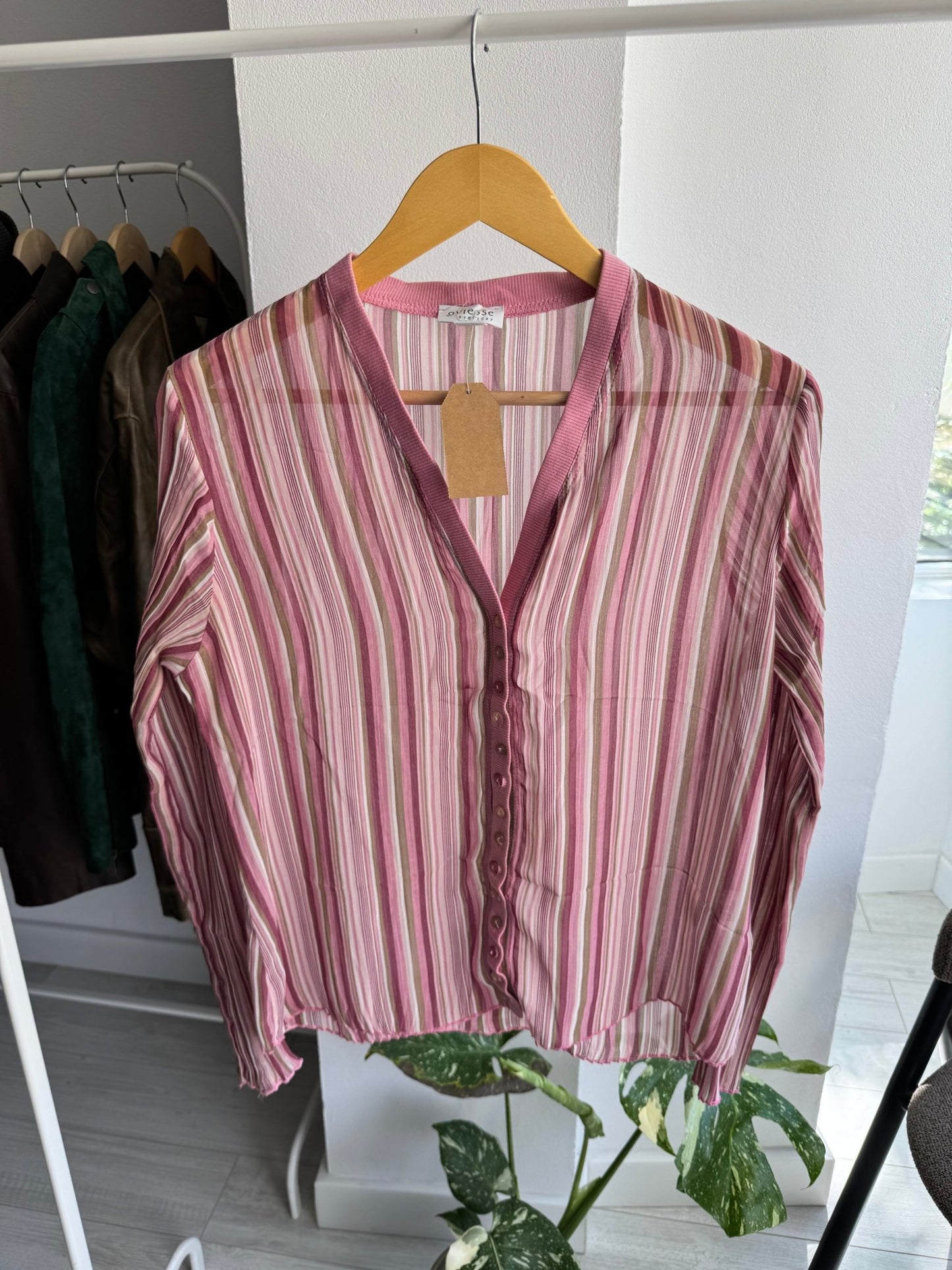 ✨ Top Y2K Mesh / Cardigan – EU 42 (L/XL Damă) – Made in Italy - anbracaminte