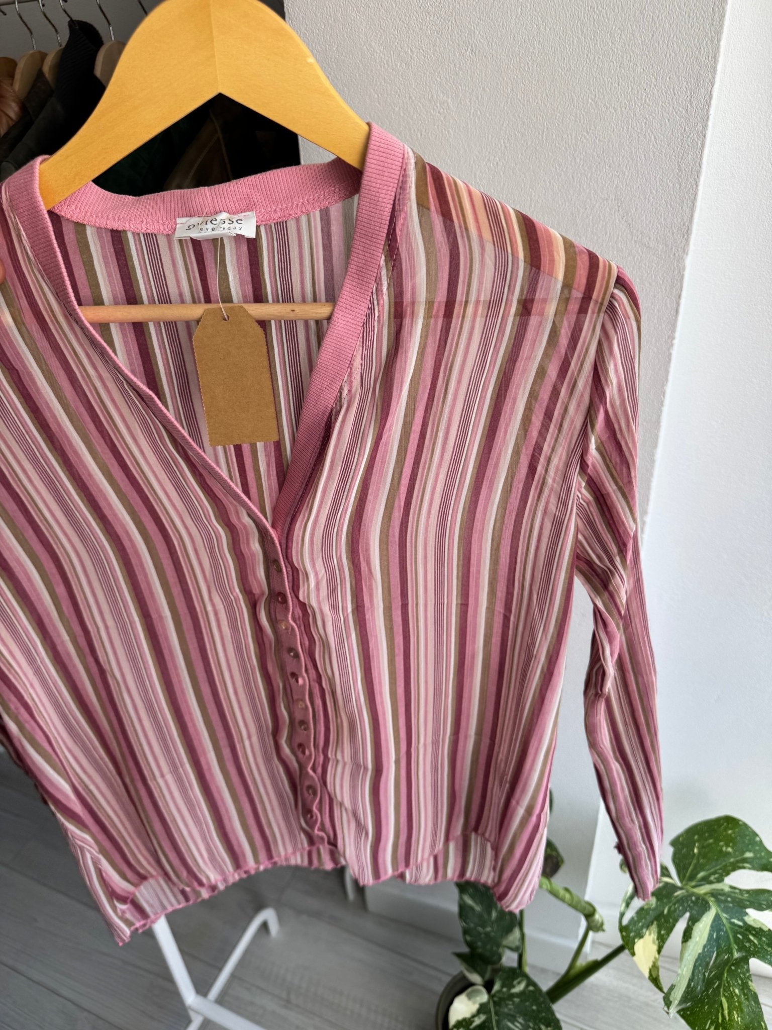 ✨ Top Y2K Mesh / Cardigan – EU 42 (L/XL Damă) – Made in Italy - anbracaminte