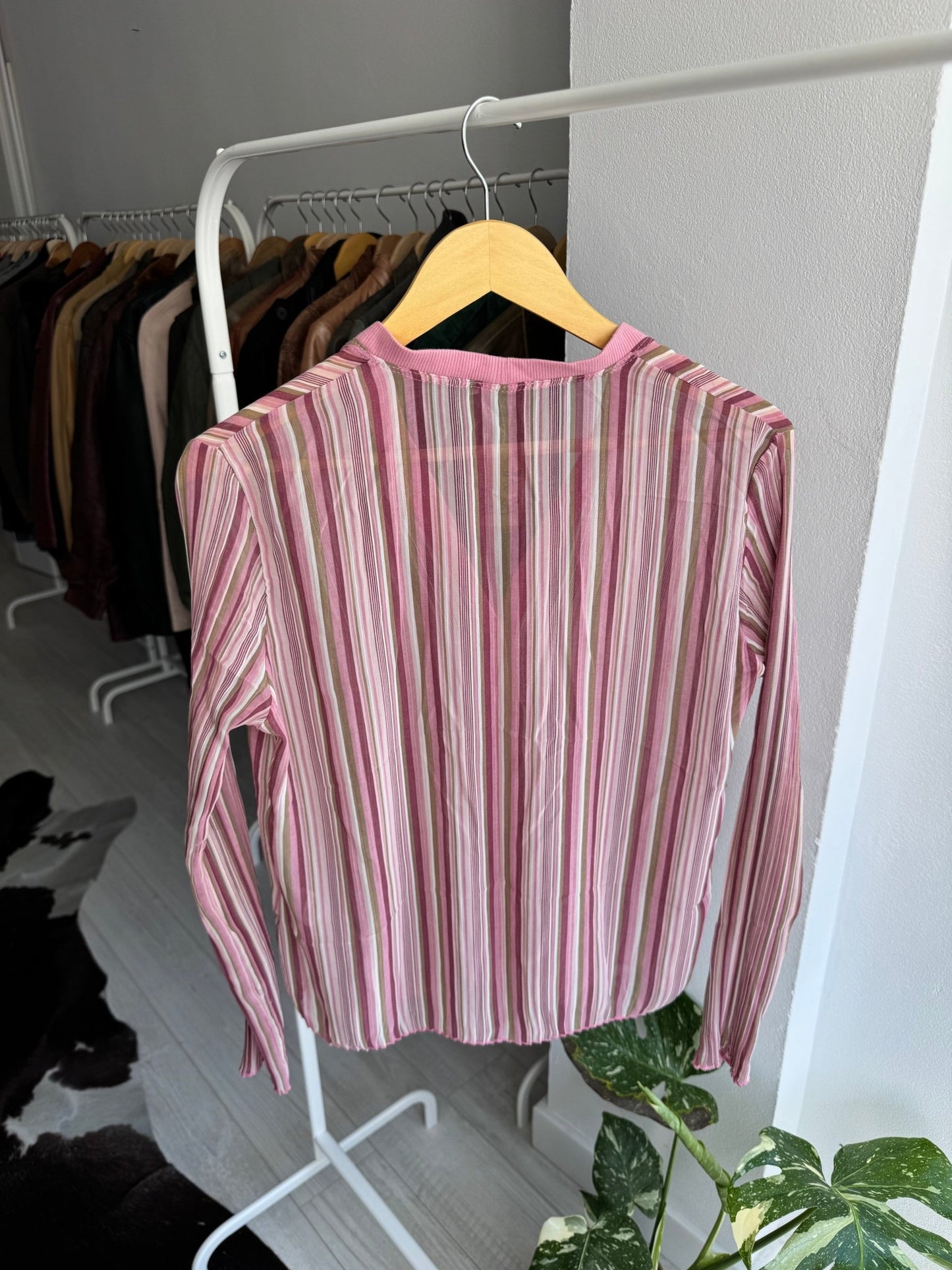 ✨ Top Y2K Mesh / Cardigan – EU 42 (L/XL Damă) – Made in Italy - anbracaminte