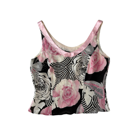 🎀 Top Y2K Mesh Floral Roz – EU 40 Damă (M/L) - anbracaminte
