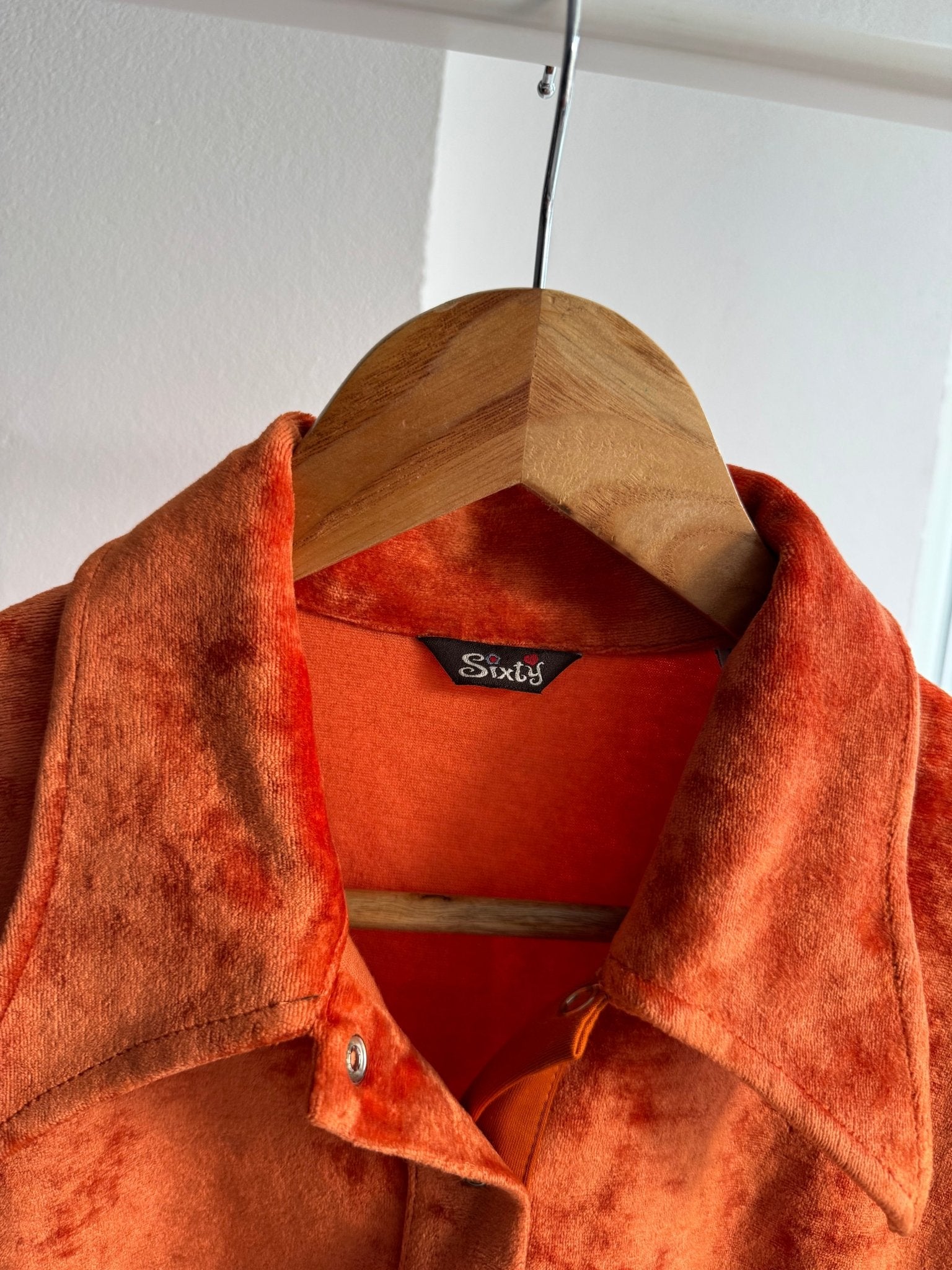 🍊 Top Y2K Miss Sixty Orange Polo Collared – L – Made in Italy - anbracaminte