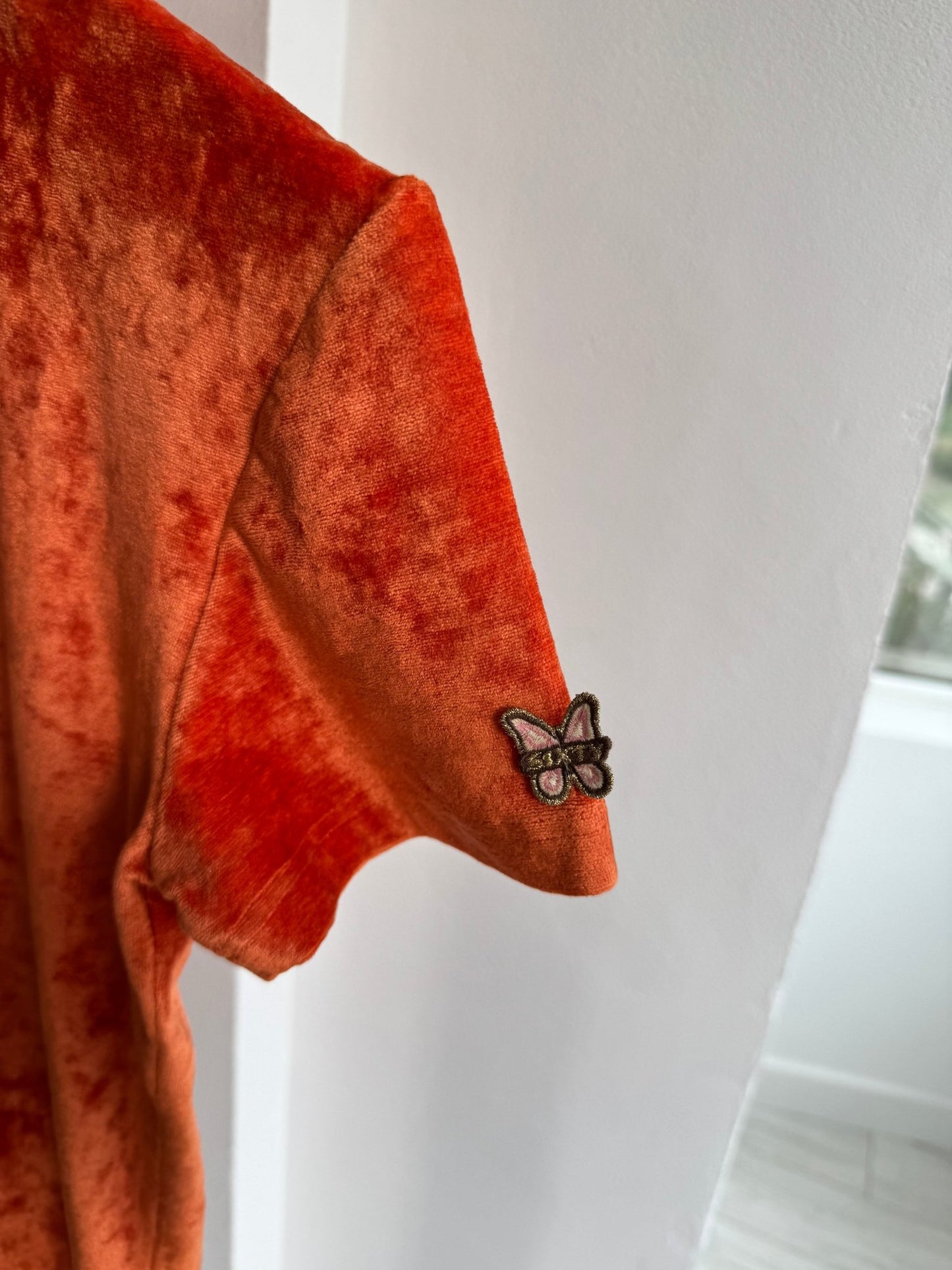 🍊 Top Y2K Miss Sixty Orange Polo Collared – L – Made in Italy - anbracaminte