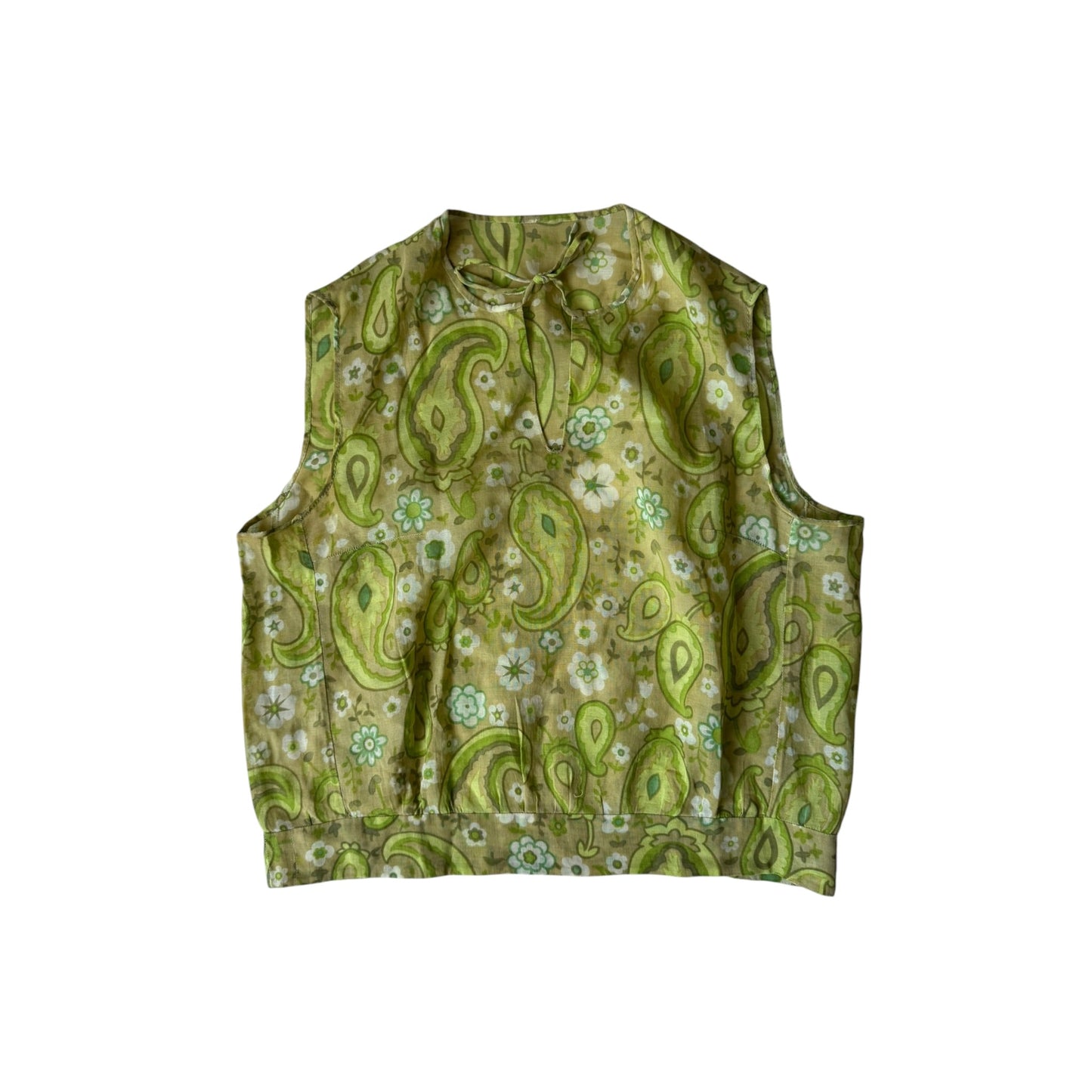 ✨ Top Y2K Paisley Print Mesh – XS/S Damă - anbracaminte