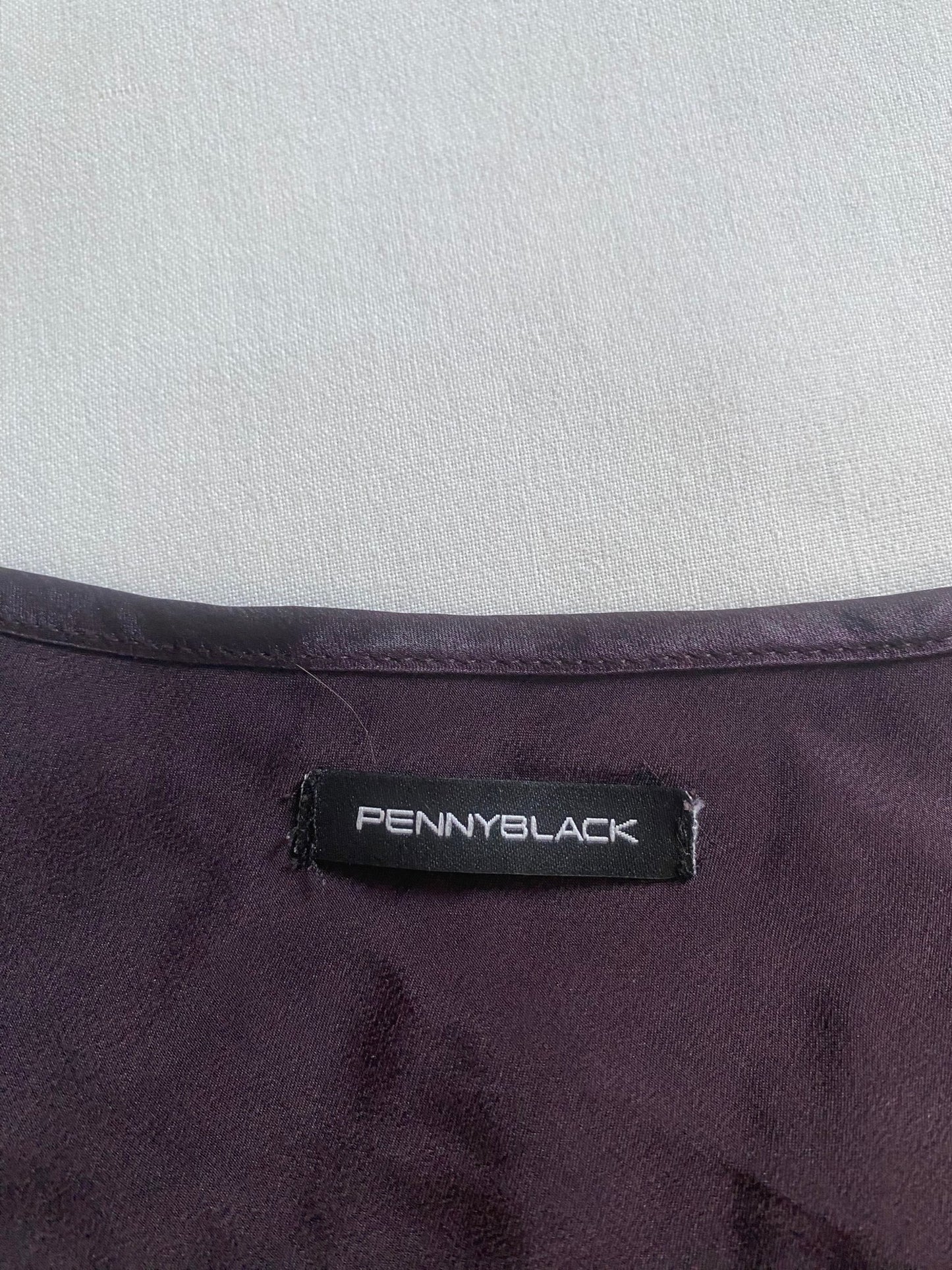 💜 Top Y2K Pennyblack din Mătase – Mov – Mărime M - anbracaminte