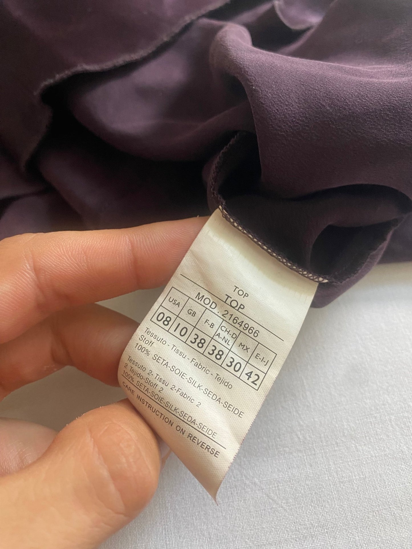 💜 Top Y2K Pennyblack din Mătase – Mov – Mărime M - anbracaminte