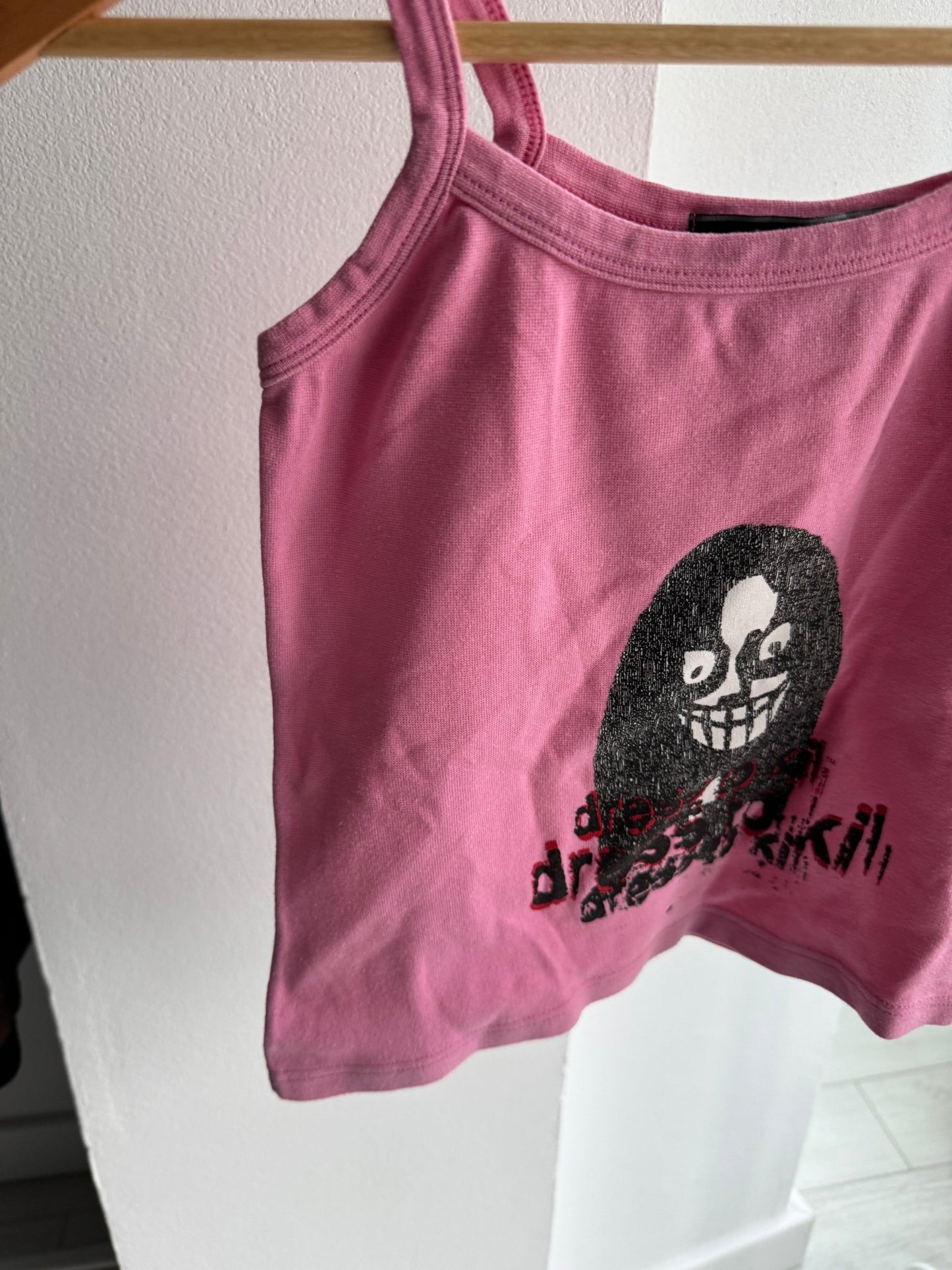 💗 Top Y2K Pink Graphic – S Damă – Made in Italy - anbracaminte