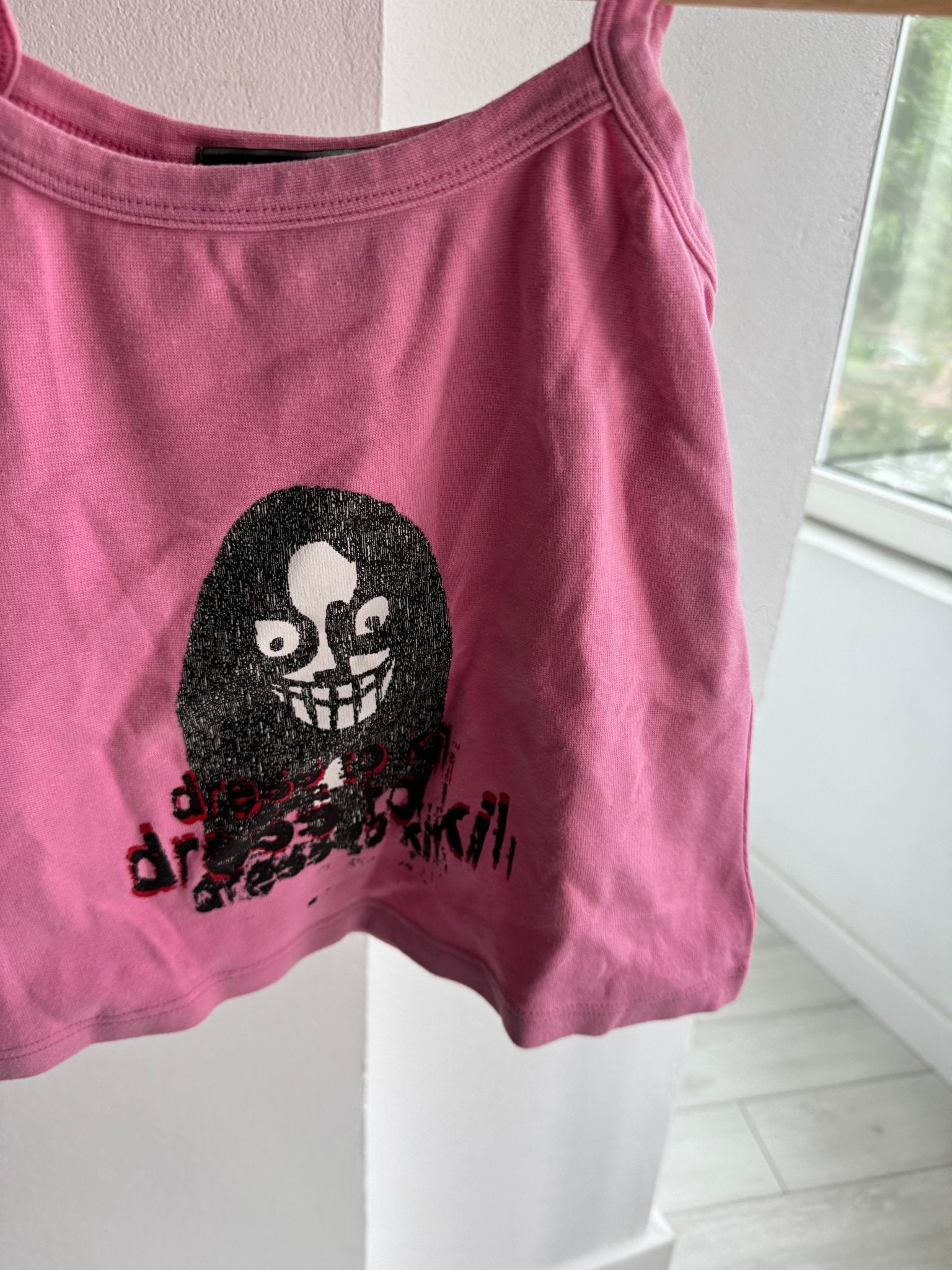 💗 Top Y2K Pink Graphic – S Damă – Made in Italy - anbracaminte