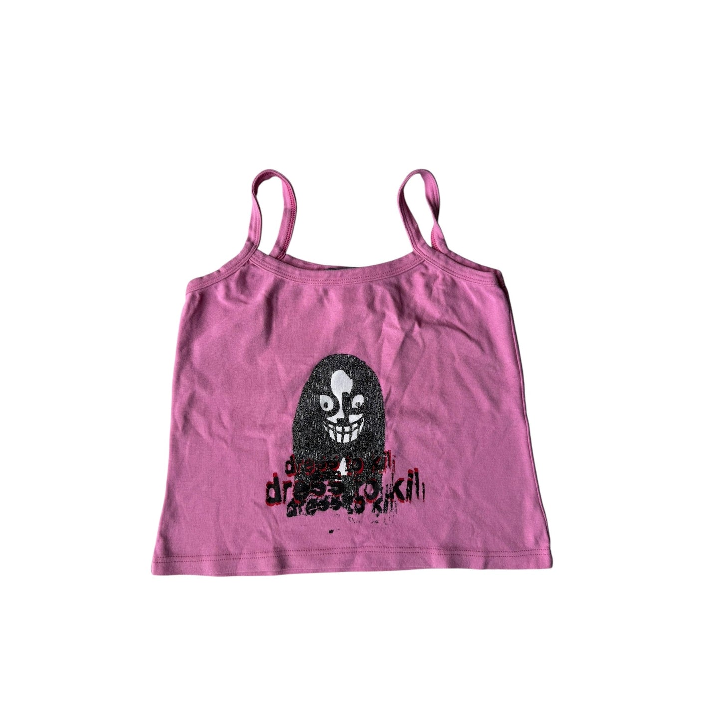 💗 Top Y2K Pink Graphic – S Damă – Made in Italy - anbracaminte