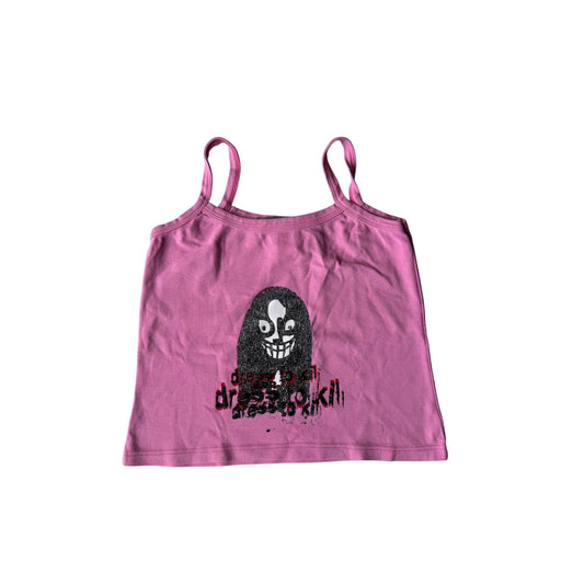 💗 Top Y2K Pink Graphic – S Damă – Made in Italy - anbracaminte