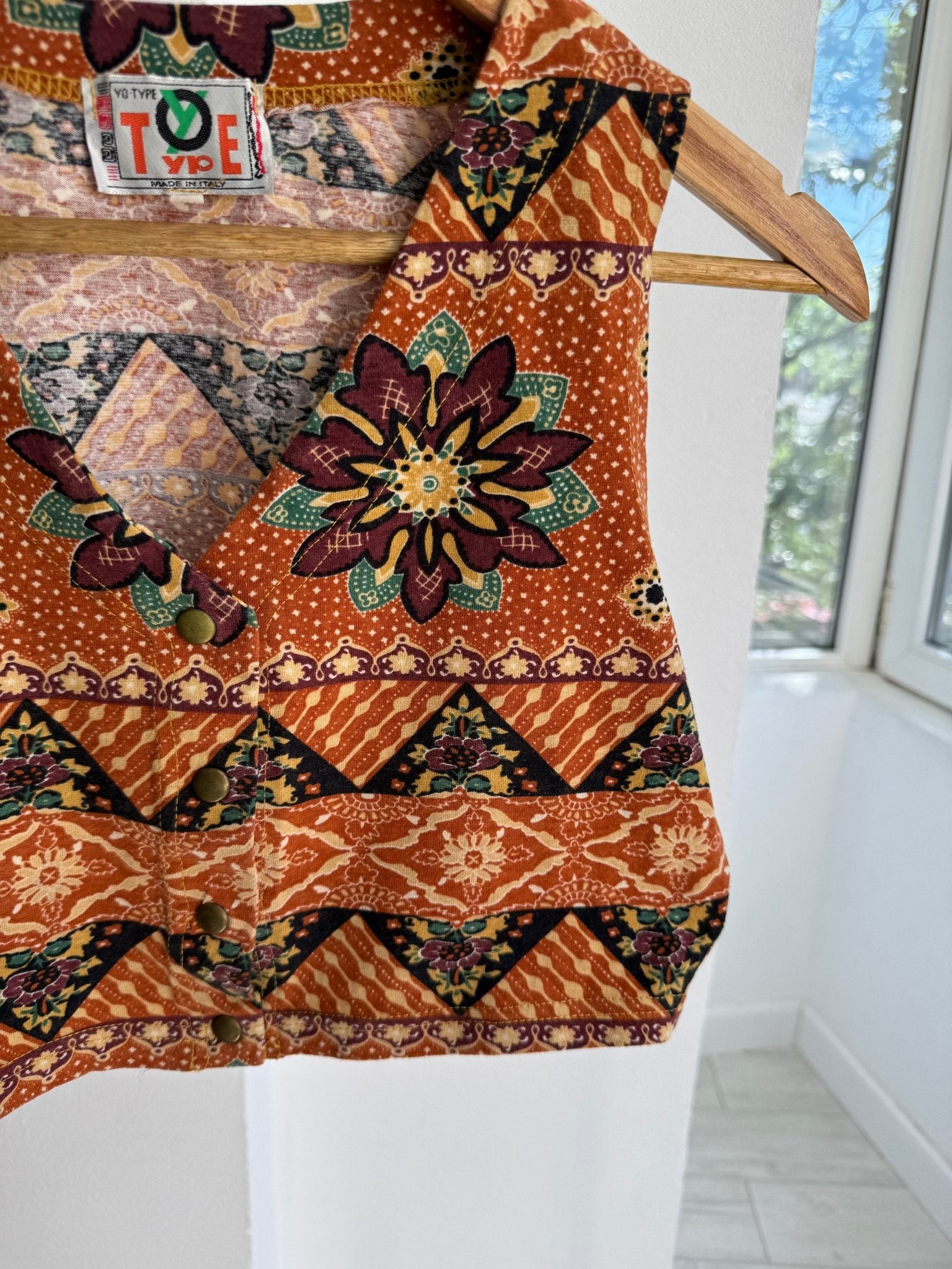 🏜️ Top Y2K Printed Cropped – M Damă – Made in Italy - anbracaminte