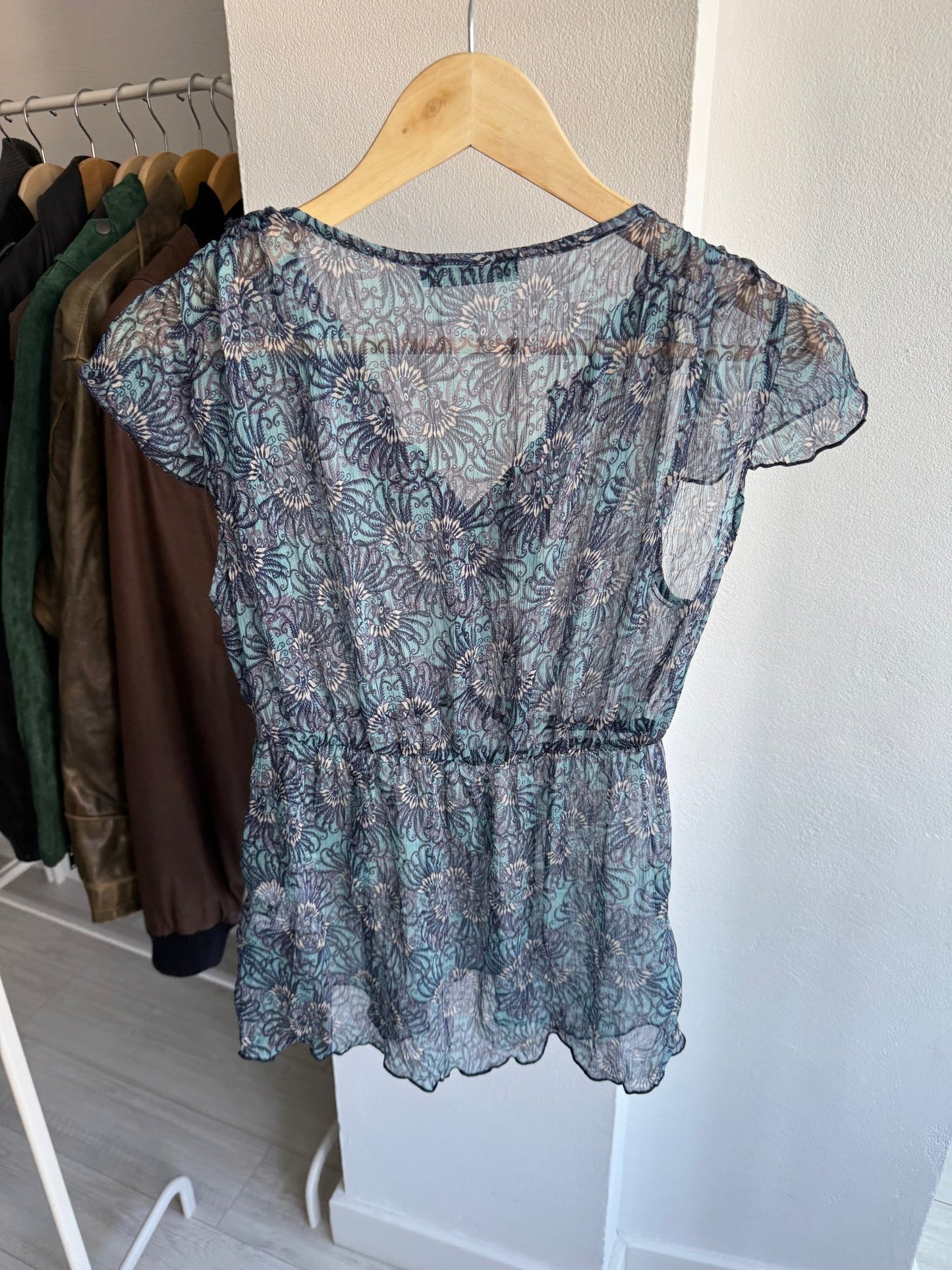 🌊 Top Y2K Printed Mesh – IT 44 (M Damă) - anbracaminte