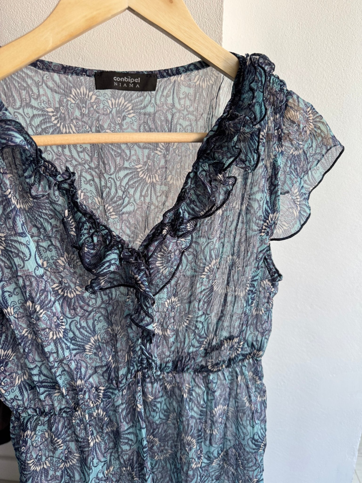 🌊 Top Y2K Printed Mesh – IT 44 (M Damă) - anbracaminte