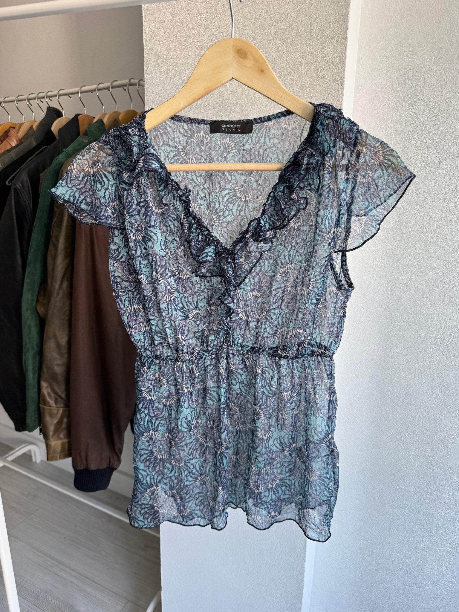 🌊 Top Y2K Printed Mesh – IT 44 (M Damă) - anbracaminte