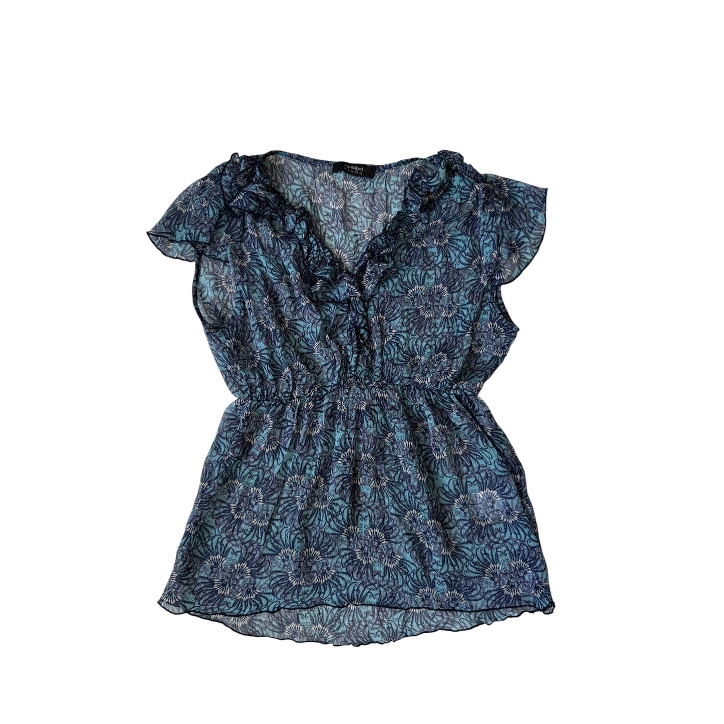 🌊 Top Y2K Printed Mesh – IT 44 (M Damă) - anbracaminte
