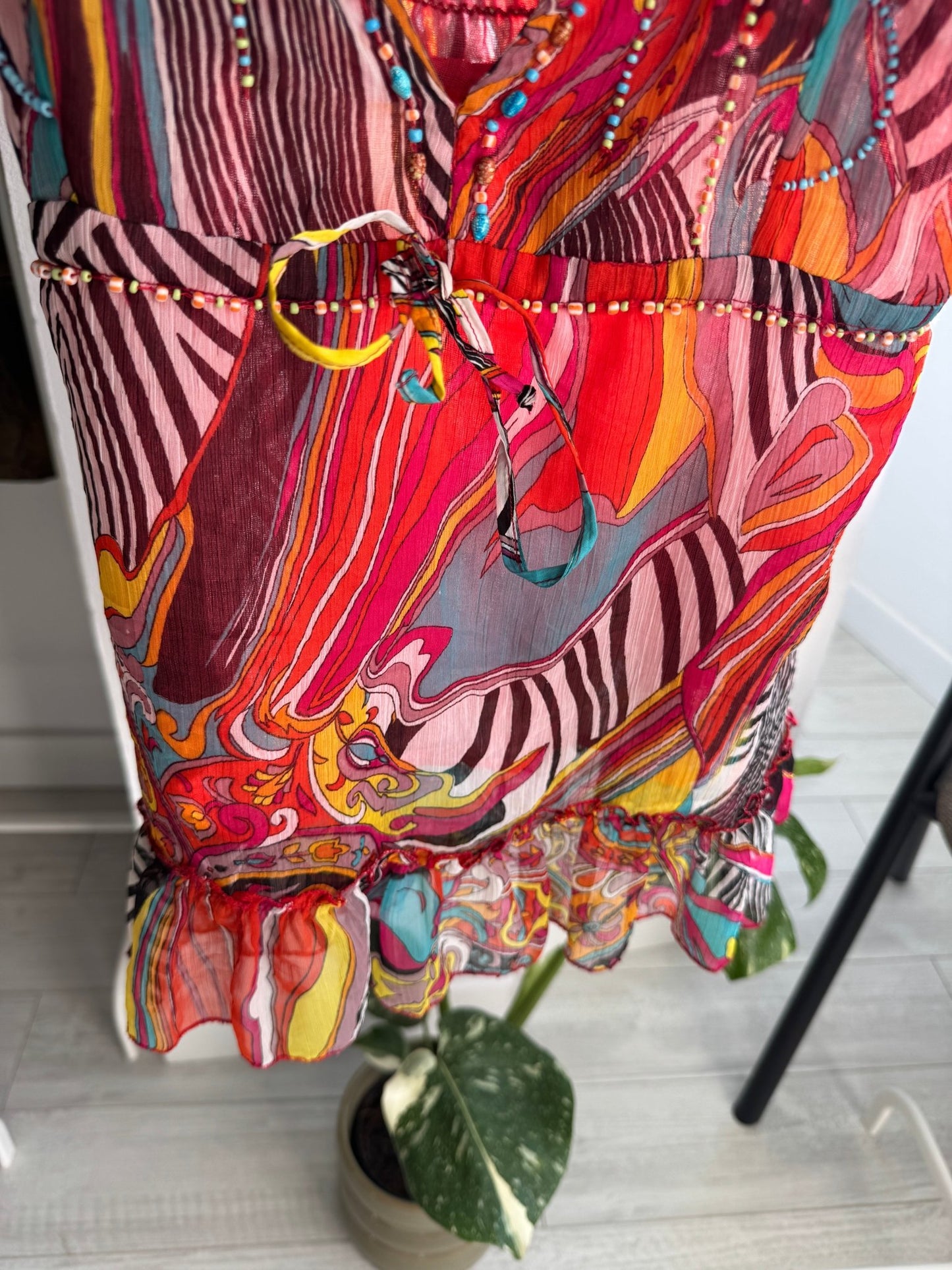 ☀️ Top Y2K Printed Mesh – L Damă - anbracaminte