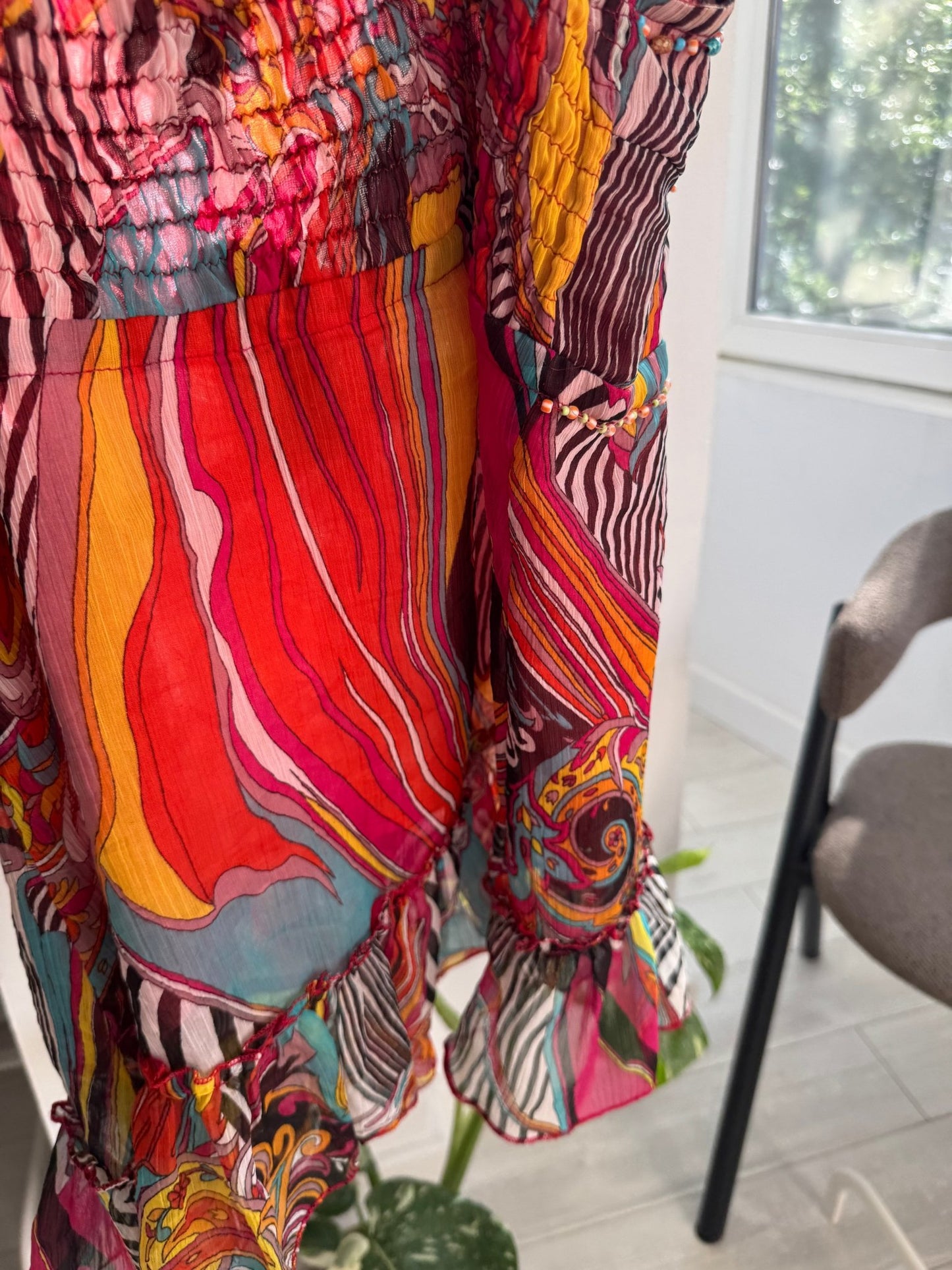 ☀️ Top Y2K Printed Mesh – L Damă - anbracaminte