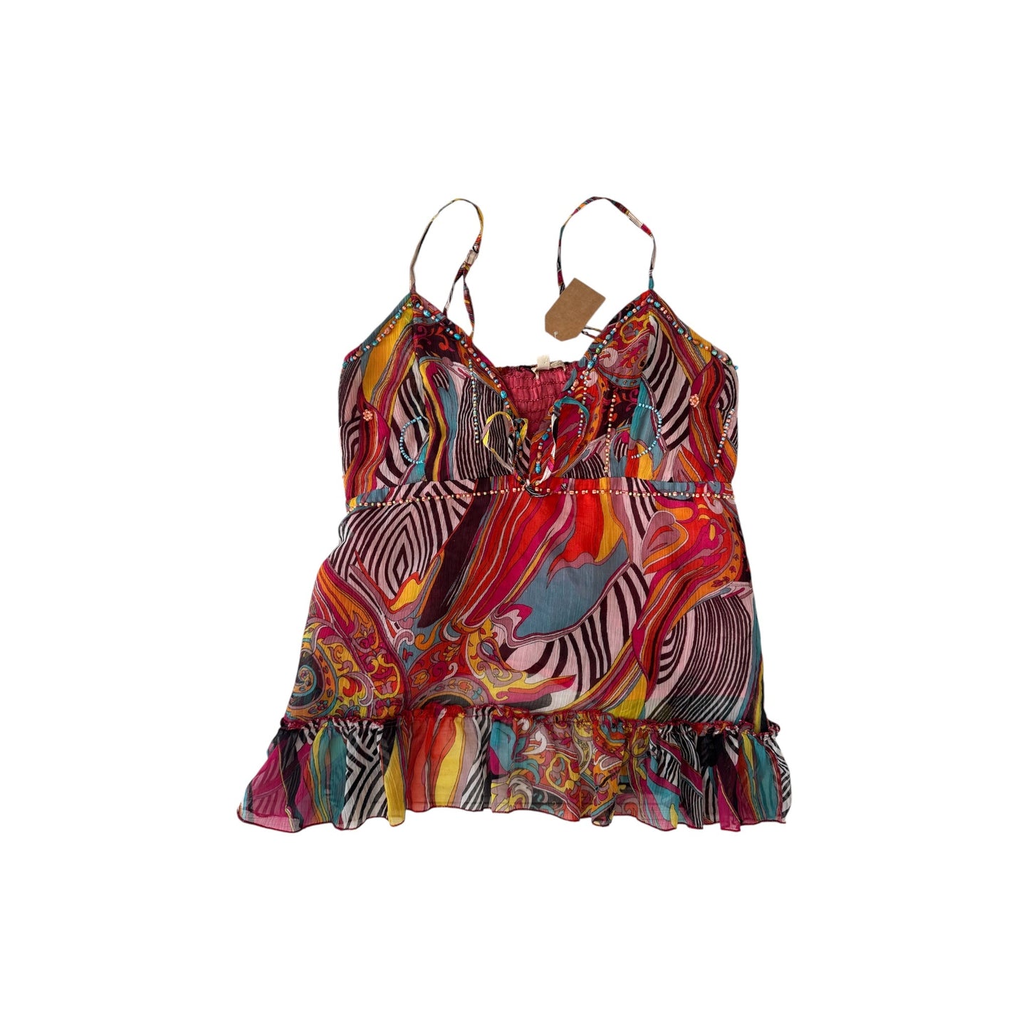 ☀️ Top Y2K Printed Mesh – L Damă - anbracaminte