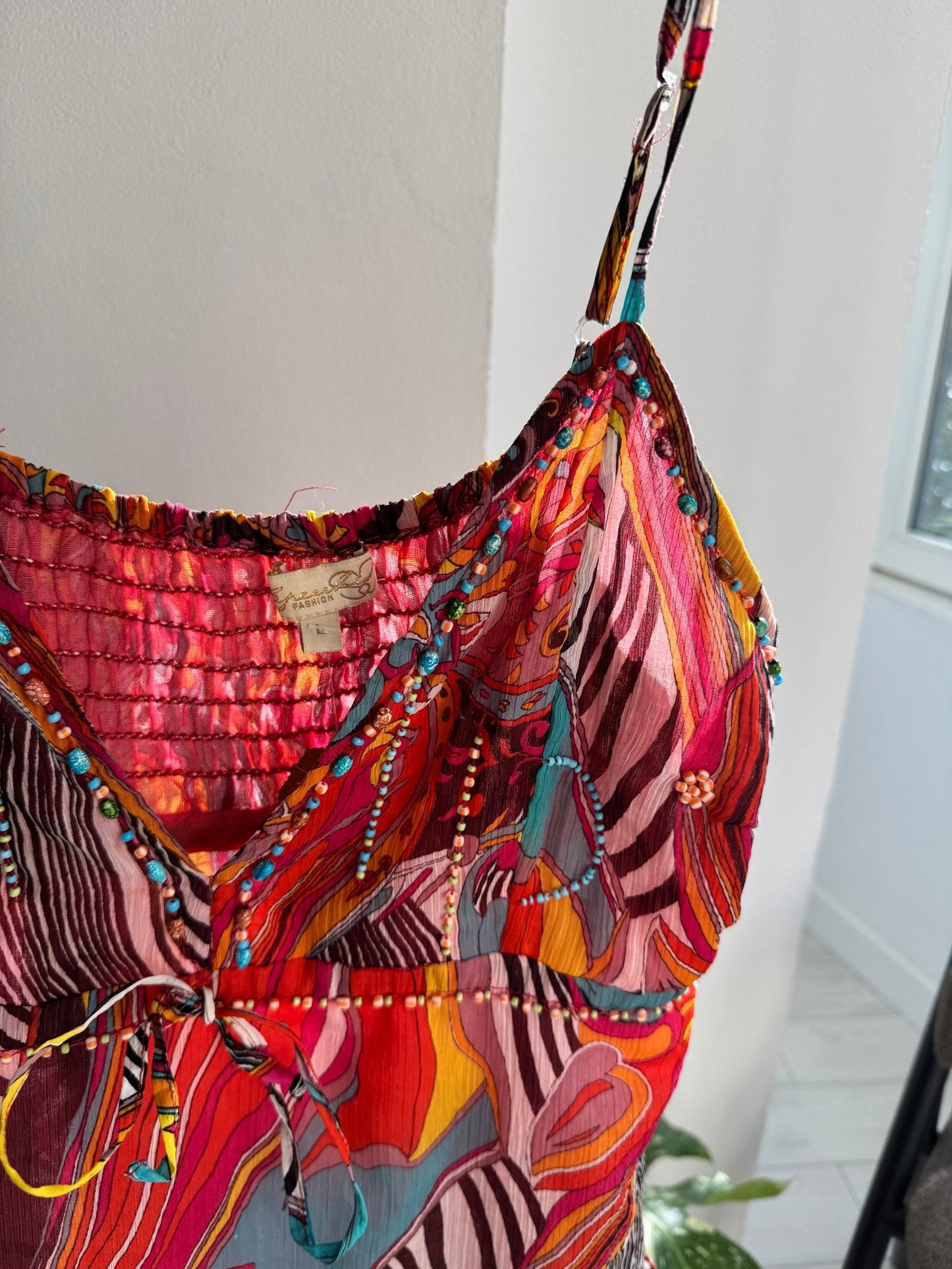 ☀️ Top Y2K Printed Mesh – L Damă - anbracaminte