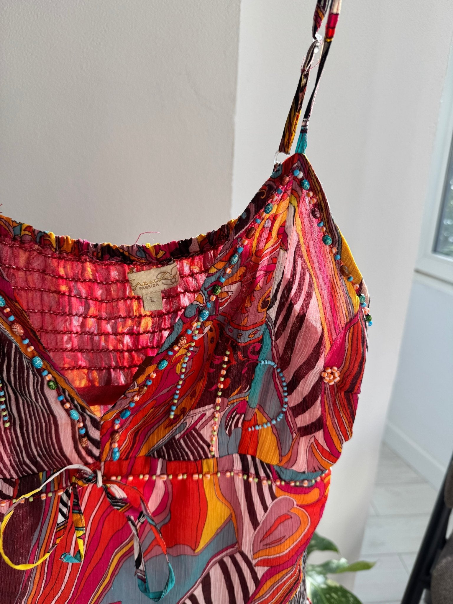 ☀️ Top Y2K Printed Mesh – L Damă - anbracaminte