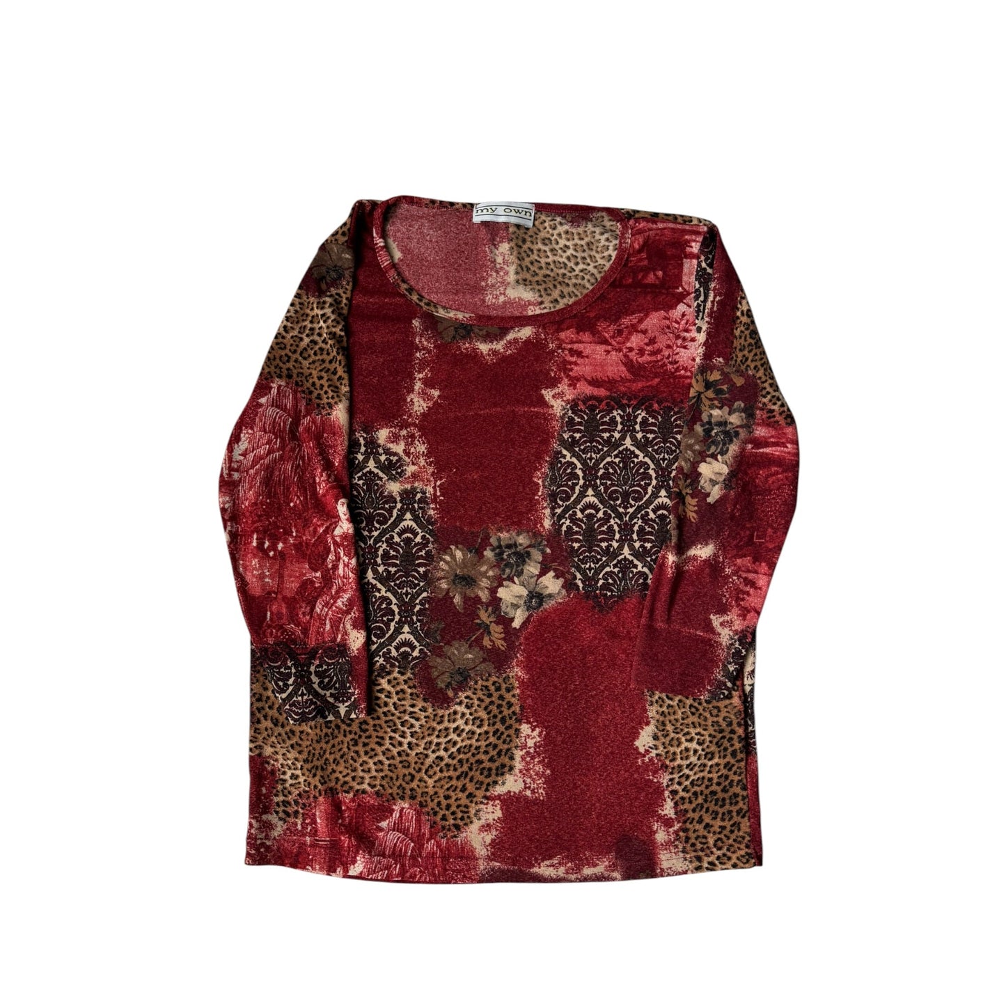 🧍‍♀️ Top Y2K Printed Mesh – M – Made in Italy - anbracaminte