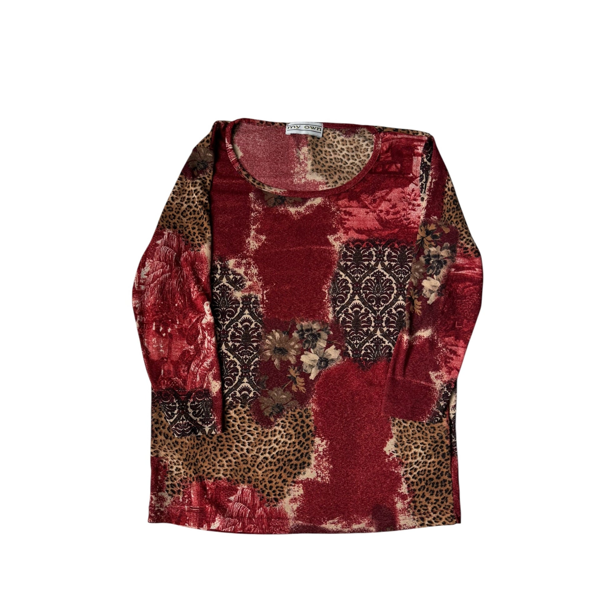🧍‍♀️ Top Y2K Printed Mesh – M – Made in Italy - anbracaminte