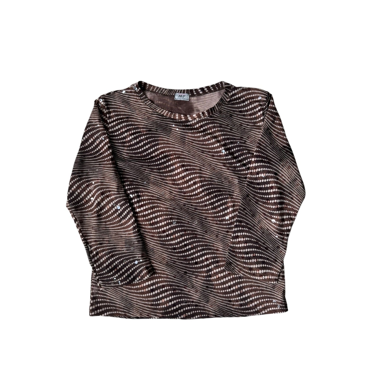 🪩 Top Y2K Printed Mesh – M/L Damă – Made in Italy - anbracaminte